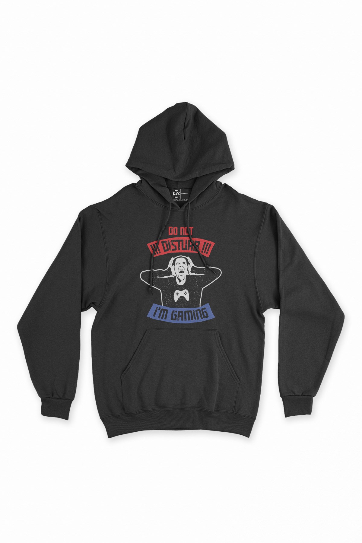 Mor Do Not Distrub Siyah Kapşonlu Sweatshirt Hoodie