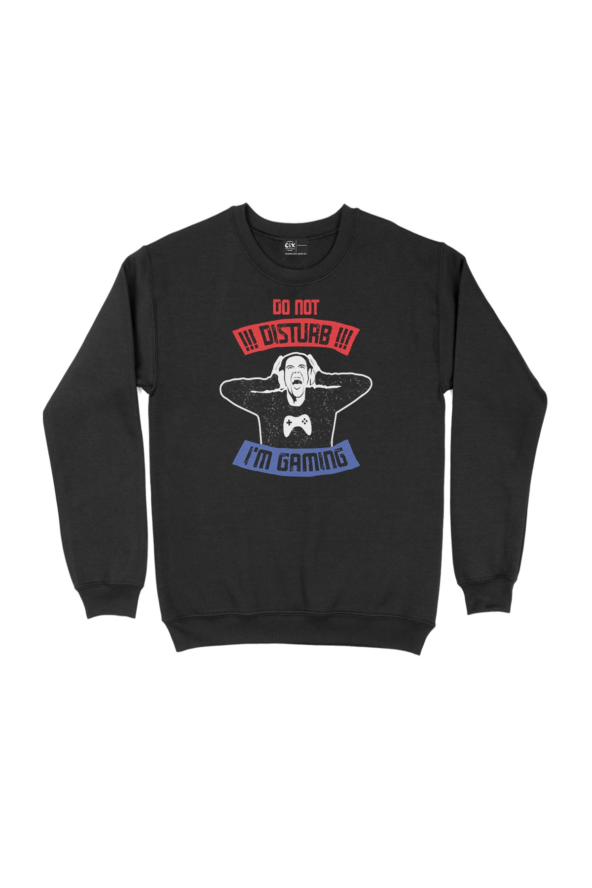 Mor Do Not Distrub Siyah Sweatshirt