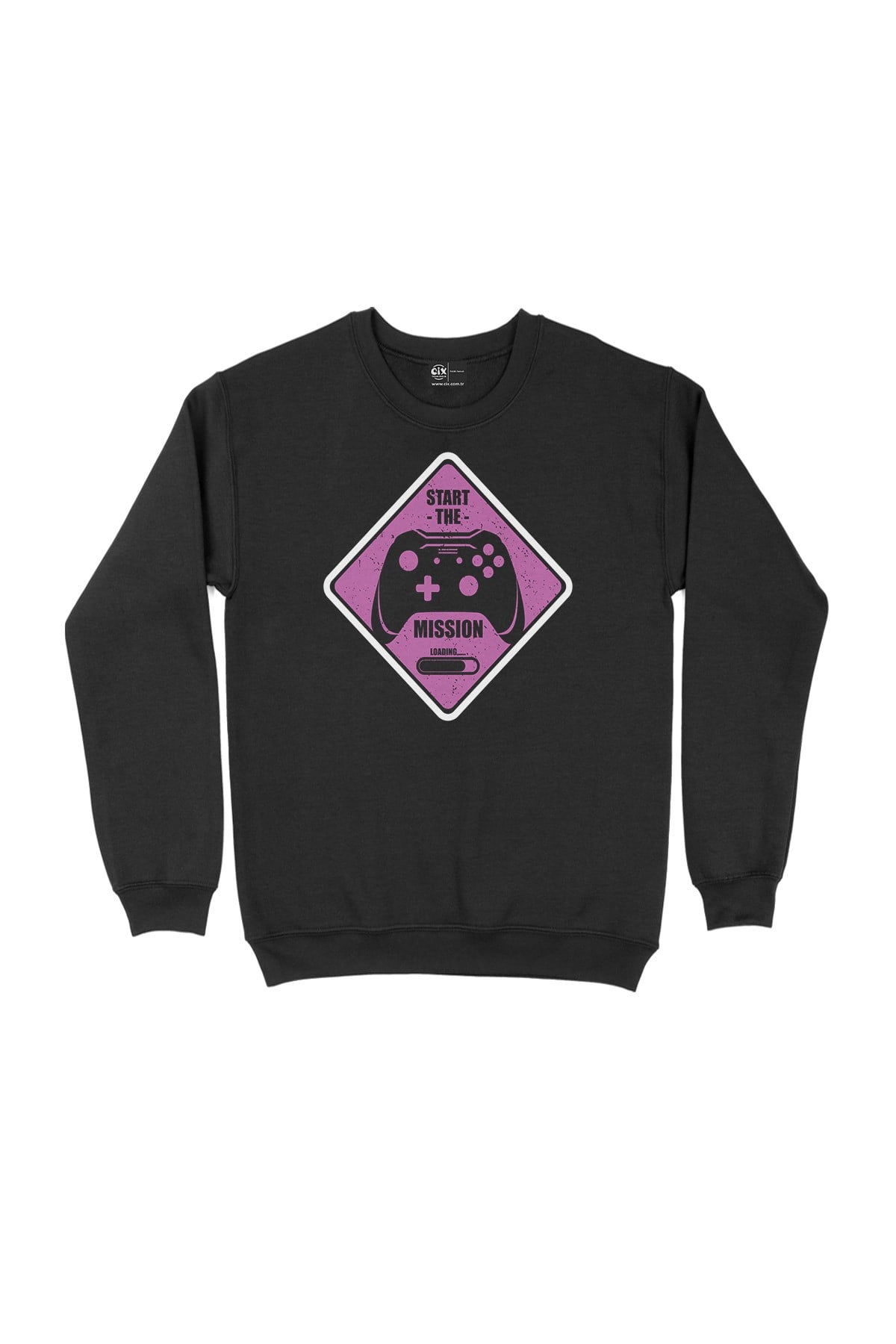 Mor Start The Mission Siyah Sweatshirt
