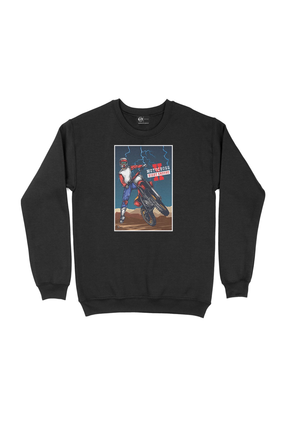 Motocross Night Enduro Siyah Sweatshirt