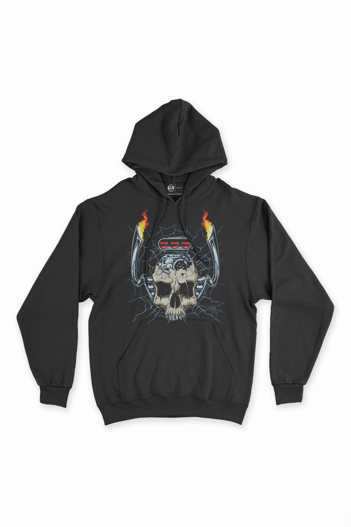 Motor Kuru Kafa Kapşonlu Sweatshirt Hoodie