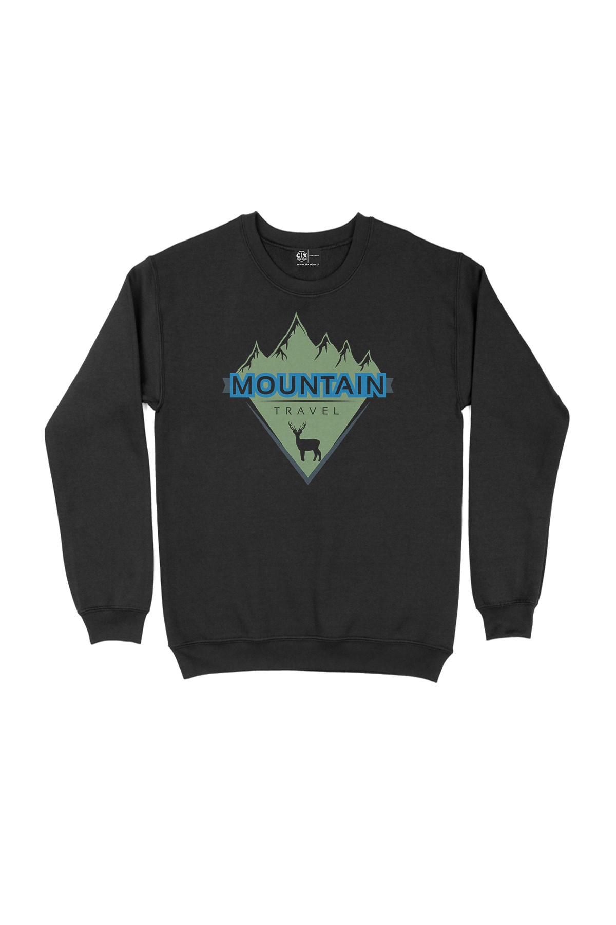 Mountain Travel Siyah Sweatshirt
