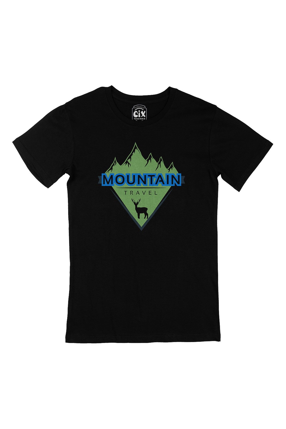 Mountain Travel Siyah Tişört