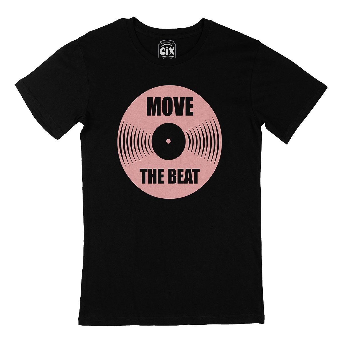 Move The Beat Siyah Tişört