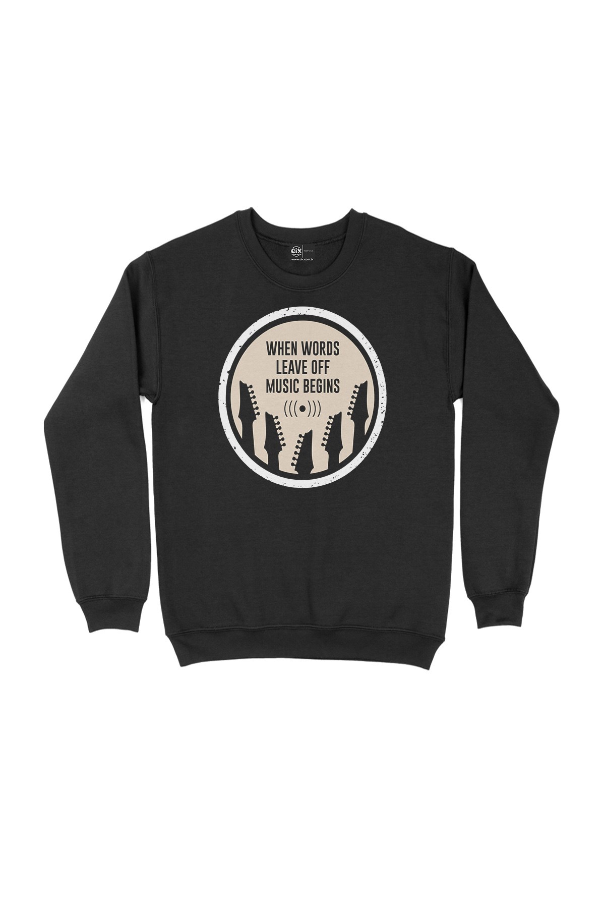 Music Begins Siyah Sweatshirt