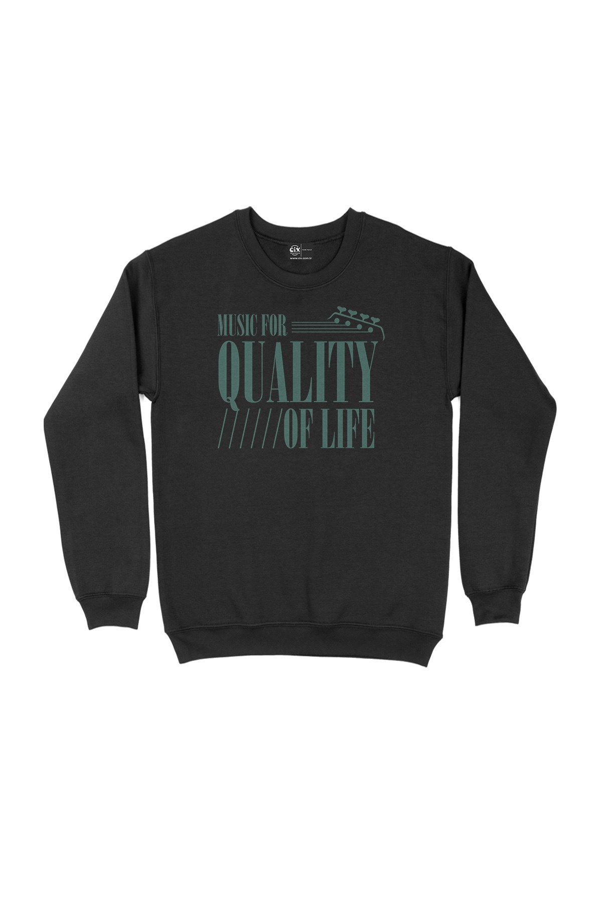 Music For Quality OF Life Siyah Sweatshirt