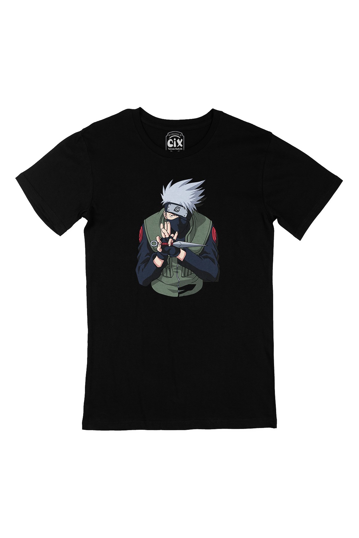 Naruto Kakashi Hatake Siyah Tişört