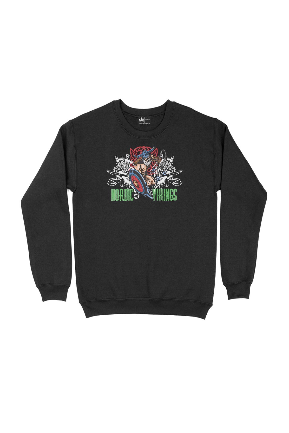Nordic Vikingler Siyah Sweatshirt