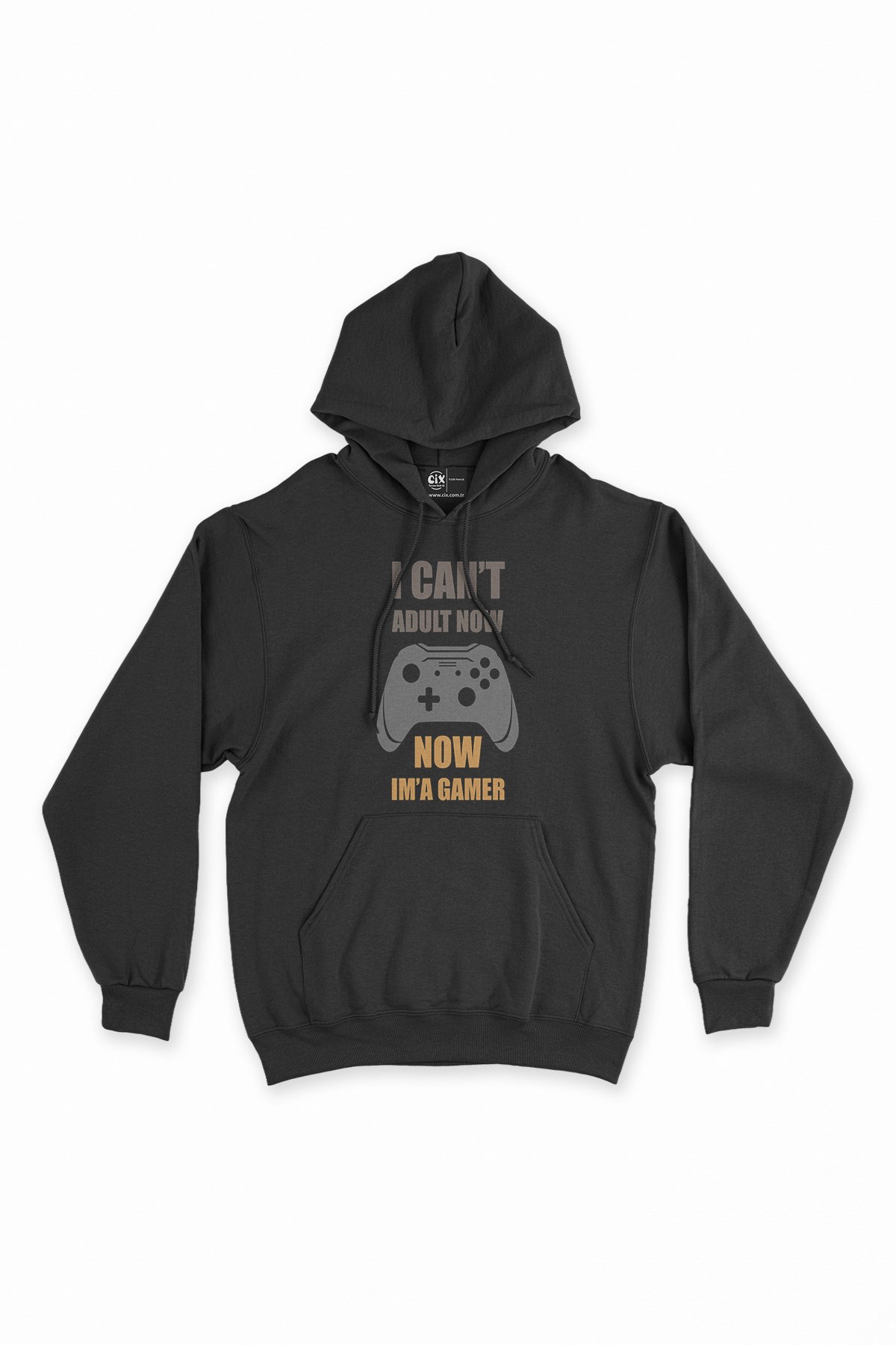 Now I Am A Gamer Siyah Kapşonlu Sweatshirt Hoodie