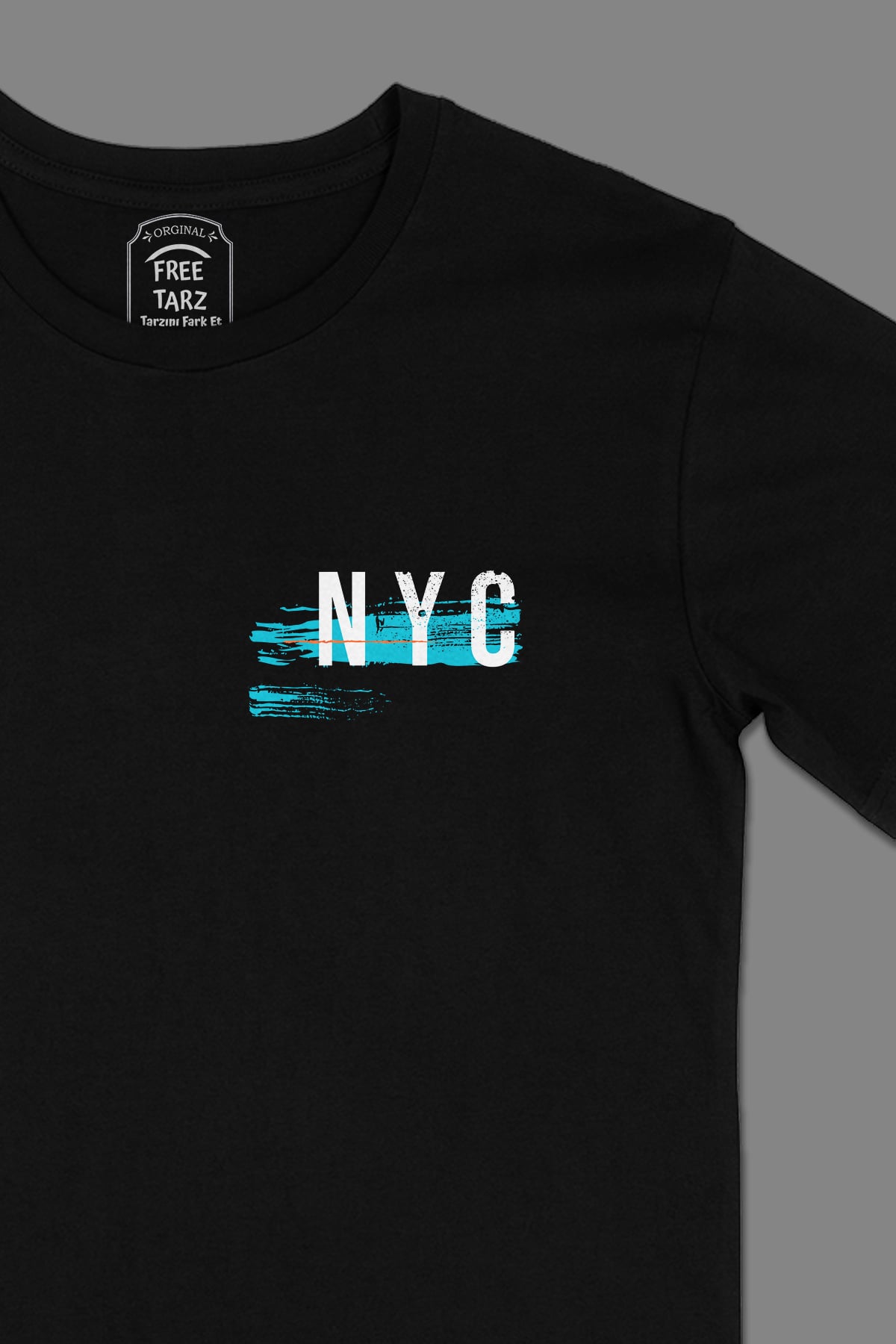 NYC New York City Cep Tasarımlı Siyah Tişört NYC New York City Cep Tasarımlı Siyah Tişört - Ücretsiz Kargo