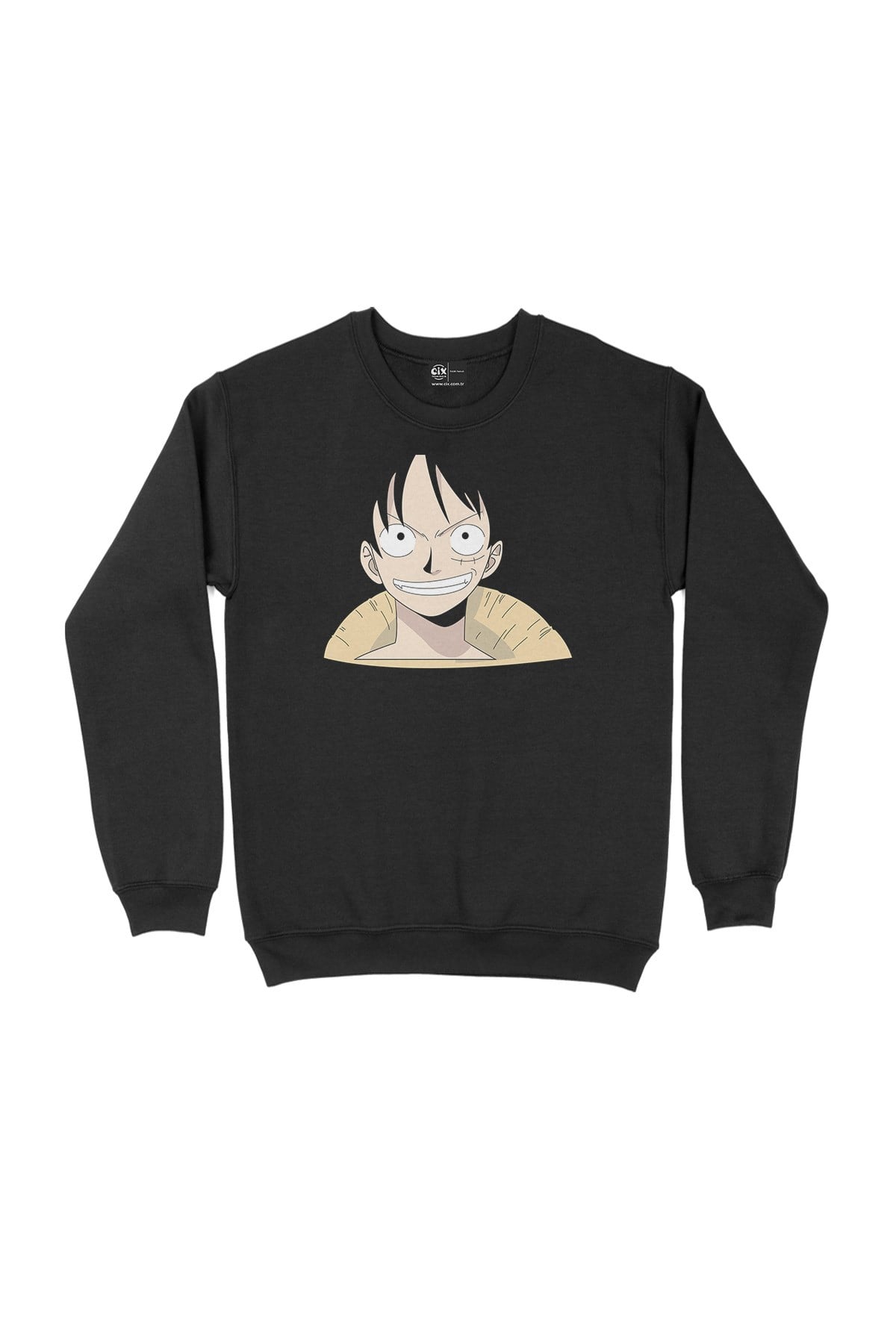 One Piece Monkey D. Luffy Siyah Sweatshirt