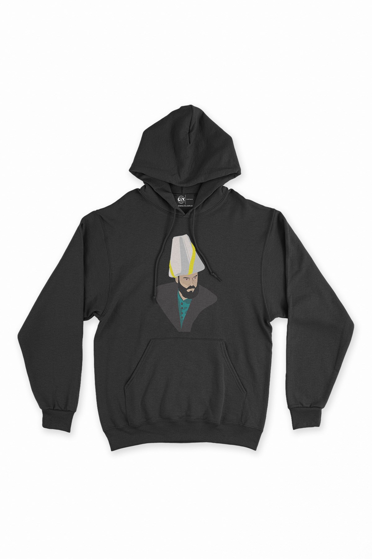 Osmanlı Veziri Siyah Kapşonlu Sweatshirt Hoodie