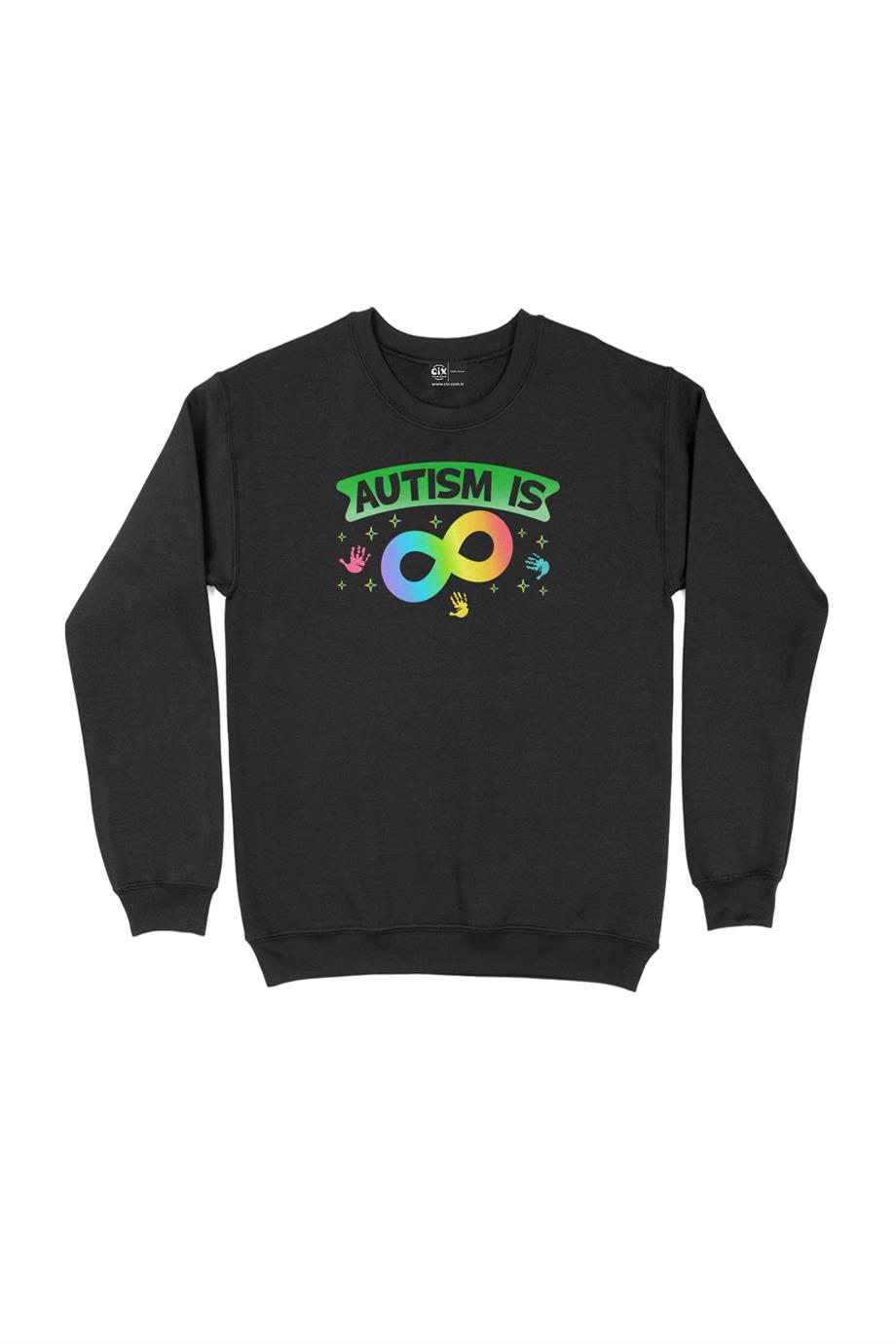 Otizm Autism Sonsuzluk Sweatshirt Otizm Autism Sonsuzluk Sweatshirt - Ücretsiz Kargo