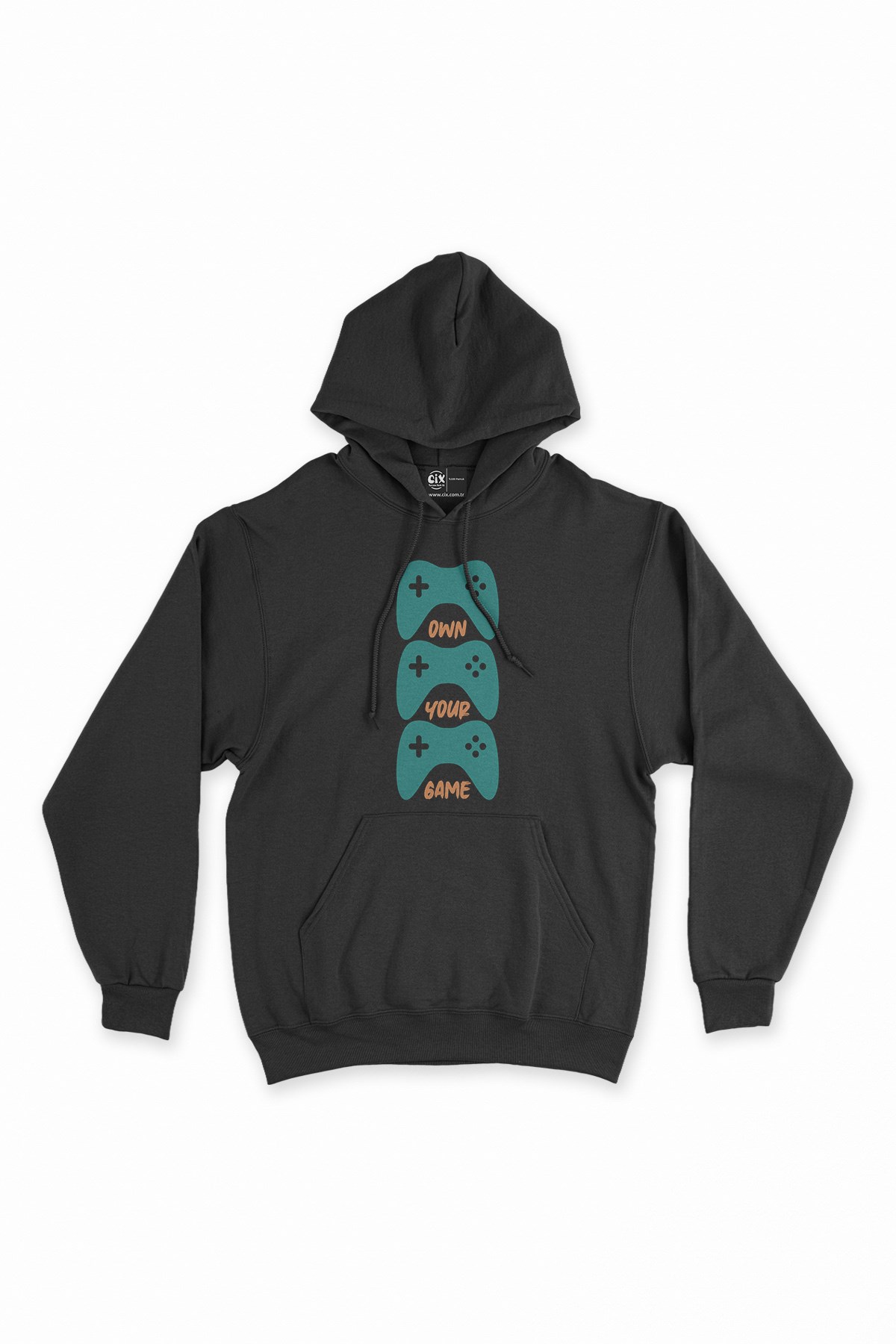 Own Your Game Siyah Kapşonlu Sweatshirt Hoodie