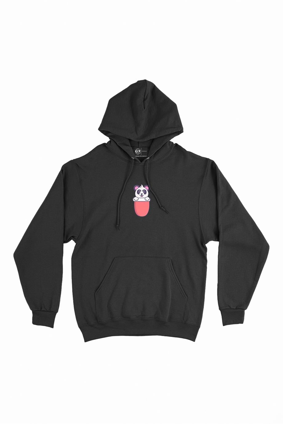 Pandalı Minimal Kapşonlu Sweatshirt Hoodie Pandalı Minimal Kapşonlu Sweatshirt Hoodie - Ücretsiz Kargo