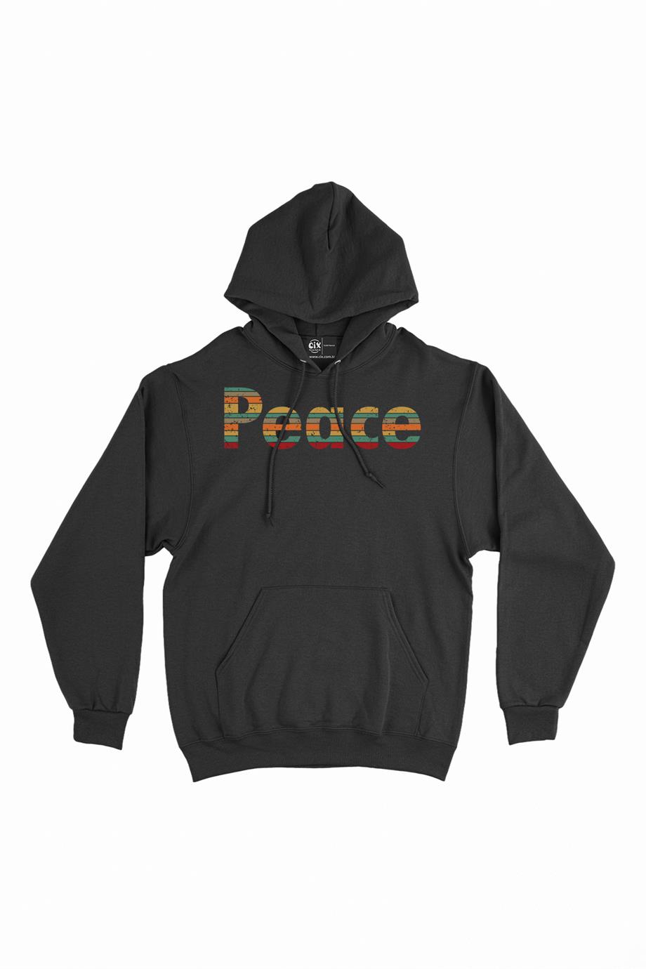 Peace Barış Kapşonlu Sweatshirt Hoodie Peace Barış Kapşonlu Sweatshirt Hoodie - Ücretsiz Kargo