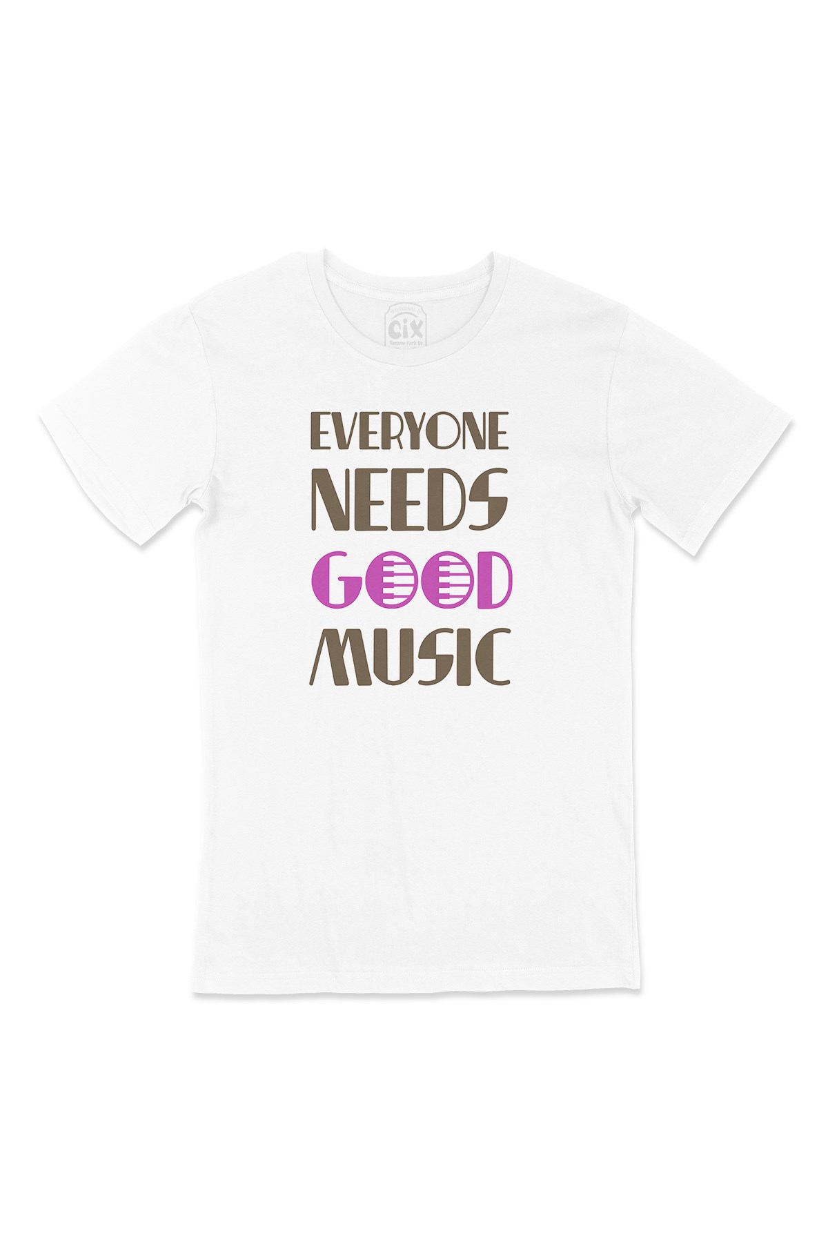 Pembe Everyone Needs Good Music Tişört