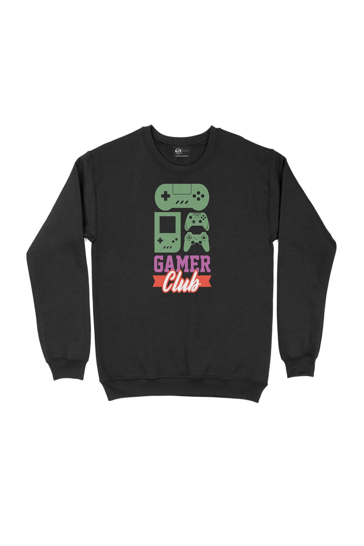 Pembe Gamer Club Siyah Sweatshirt