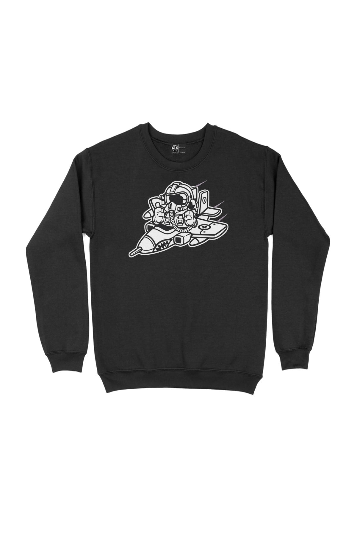 Pilot Siyah Sweatshirt