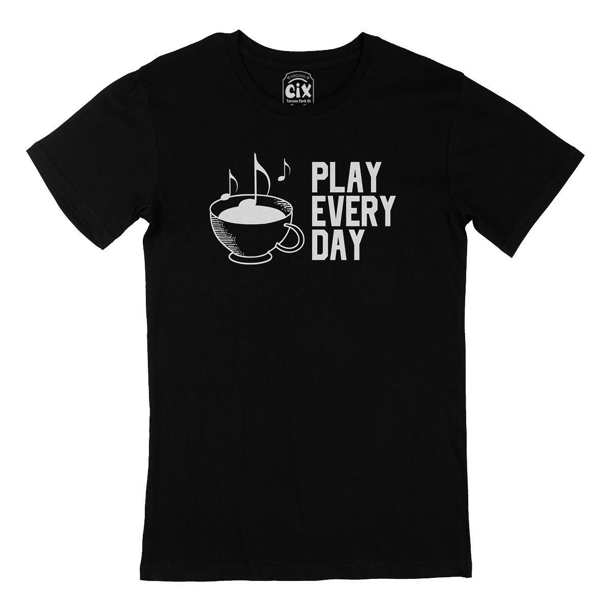 Play Every Day Siyah Tişört