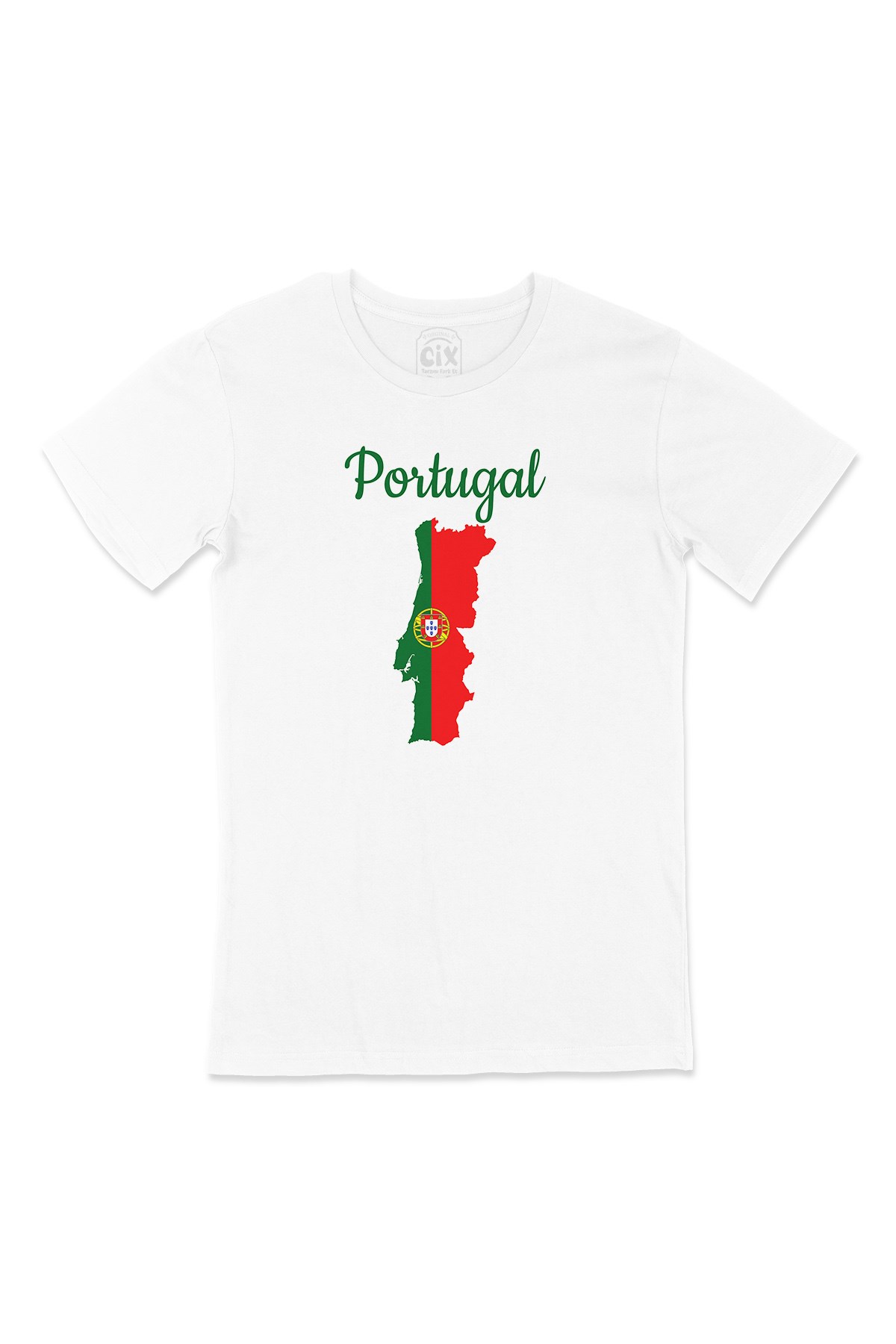 Portekiz Haritalı ve Bayraklı Tişört