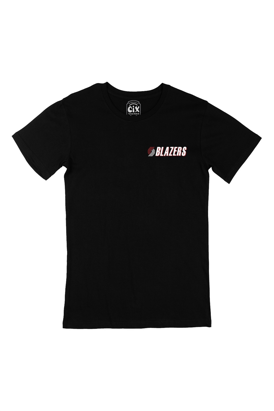Portland Trail Blazers Cep Logo Tasarımlı Siyah Tişört