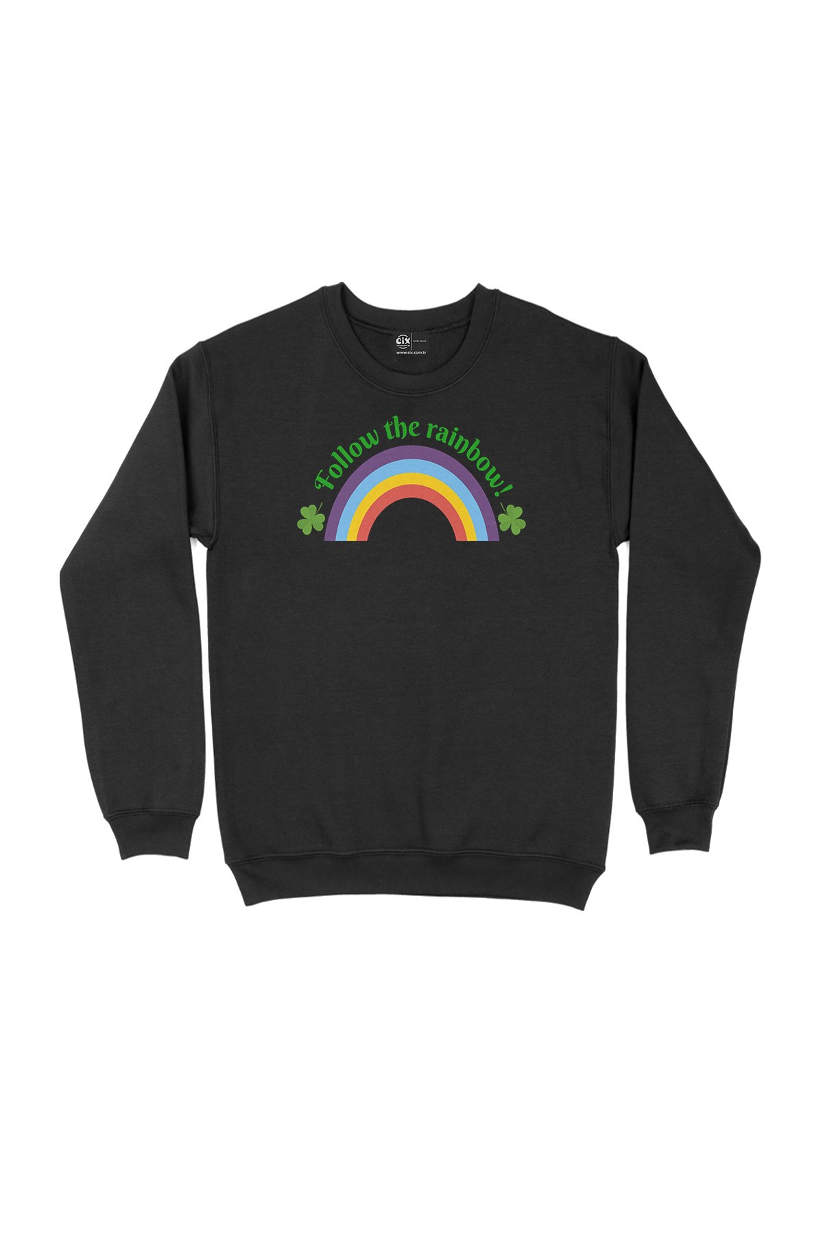 Rainbow Gökkuşağı Siyah Sweatshirt