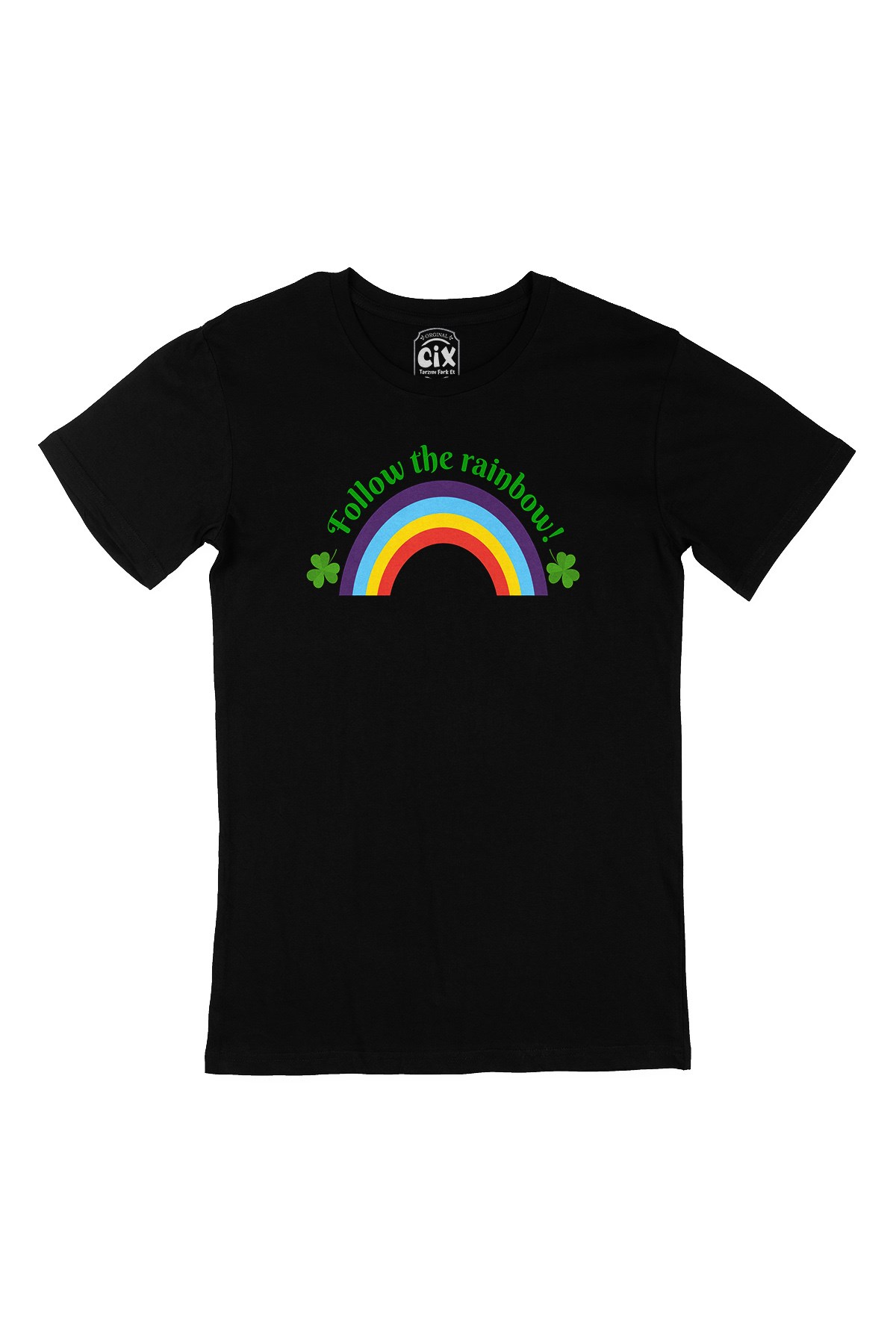 Rainbow Gökkuşağı Siyah Tişört