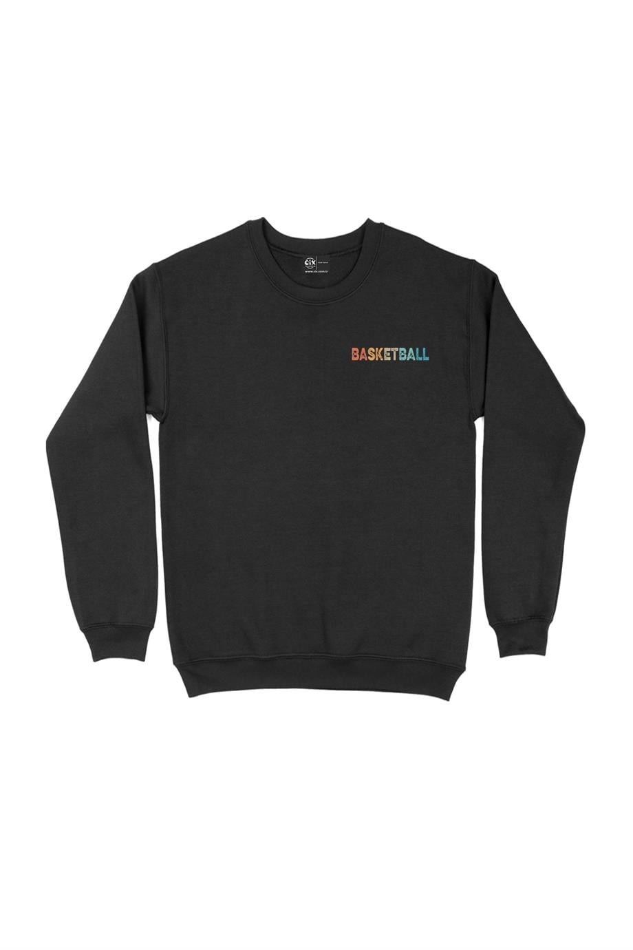 Renkli Basketball Cep Tasarım Baskılı Sweatshirt Renkli Basketball Cep Tasarım Baskılı Sweatshirt - Ücretsiz Kargo