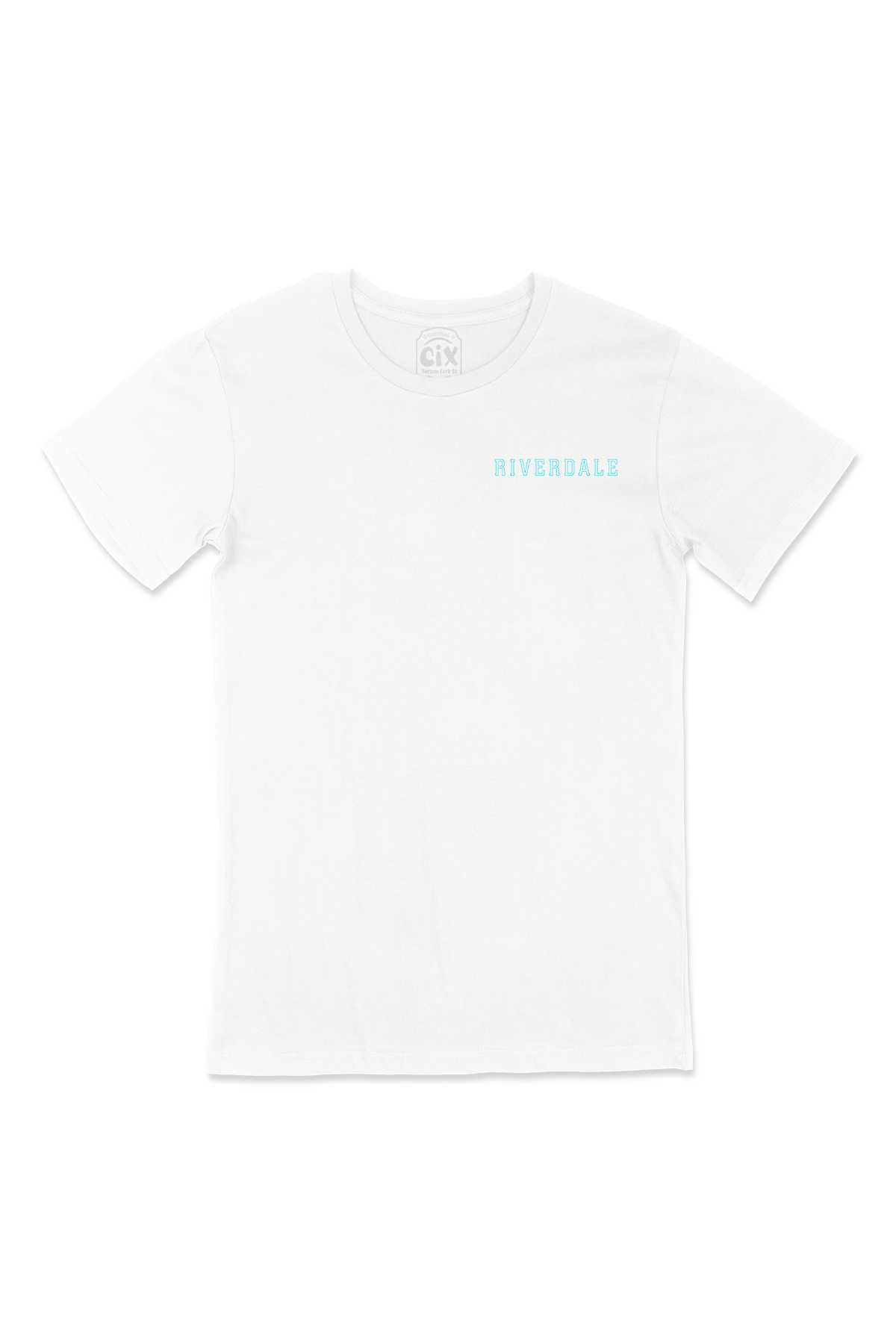 Riverdale Cep Logo Tasarımlı Beyaz Tişört