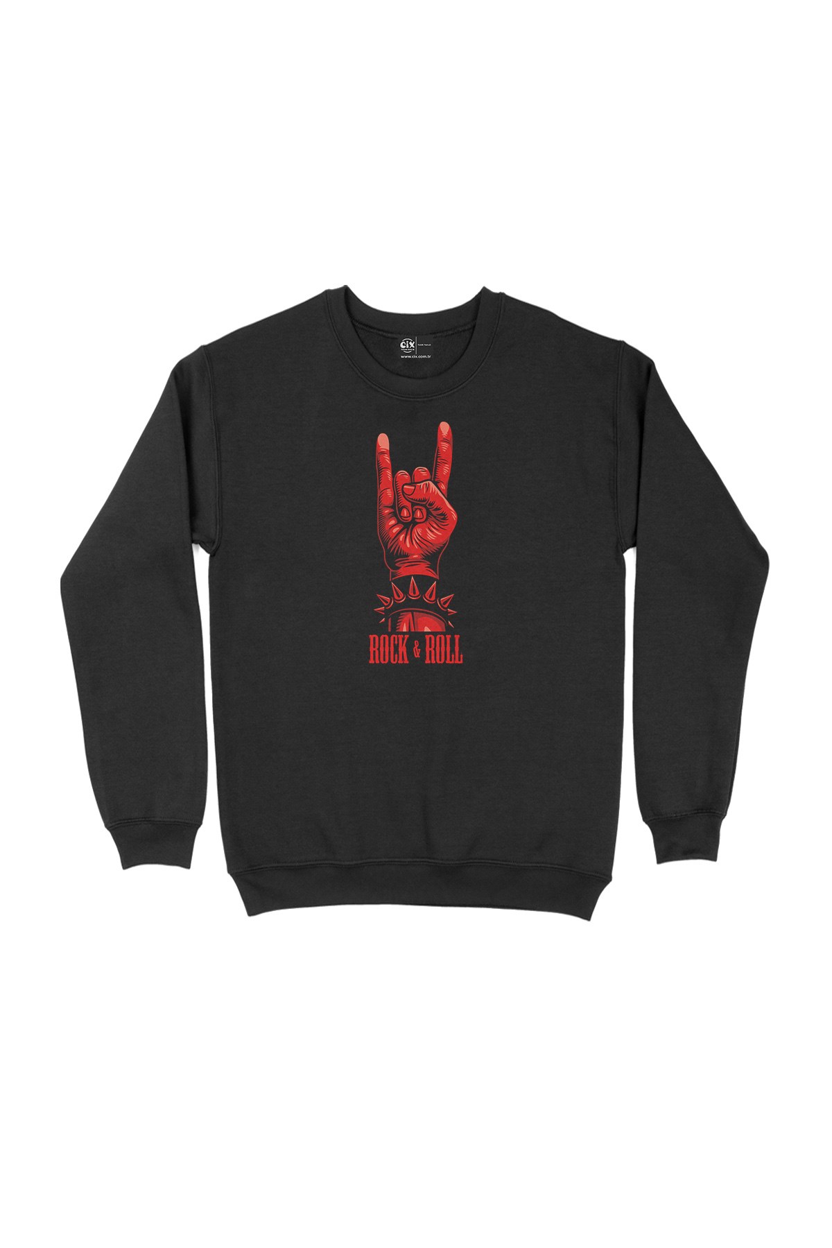 Rock And Roll Siyah Sweatshirt