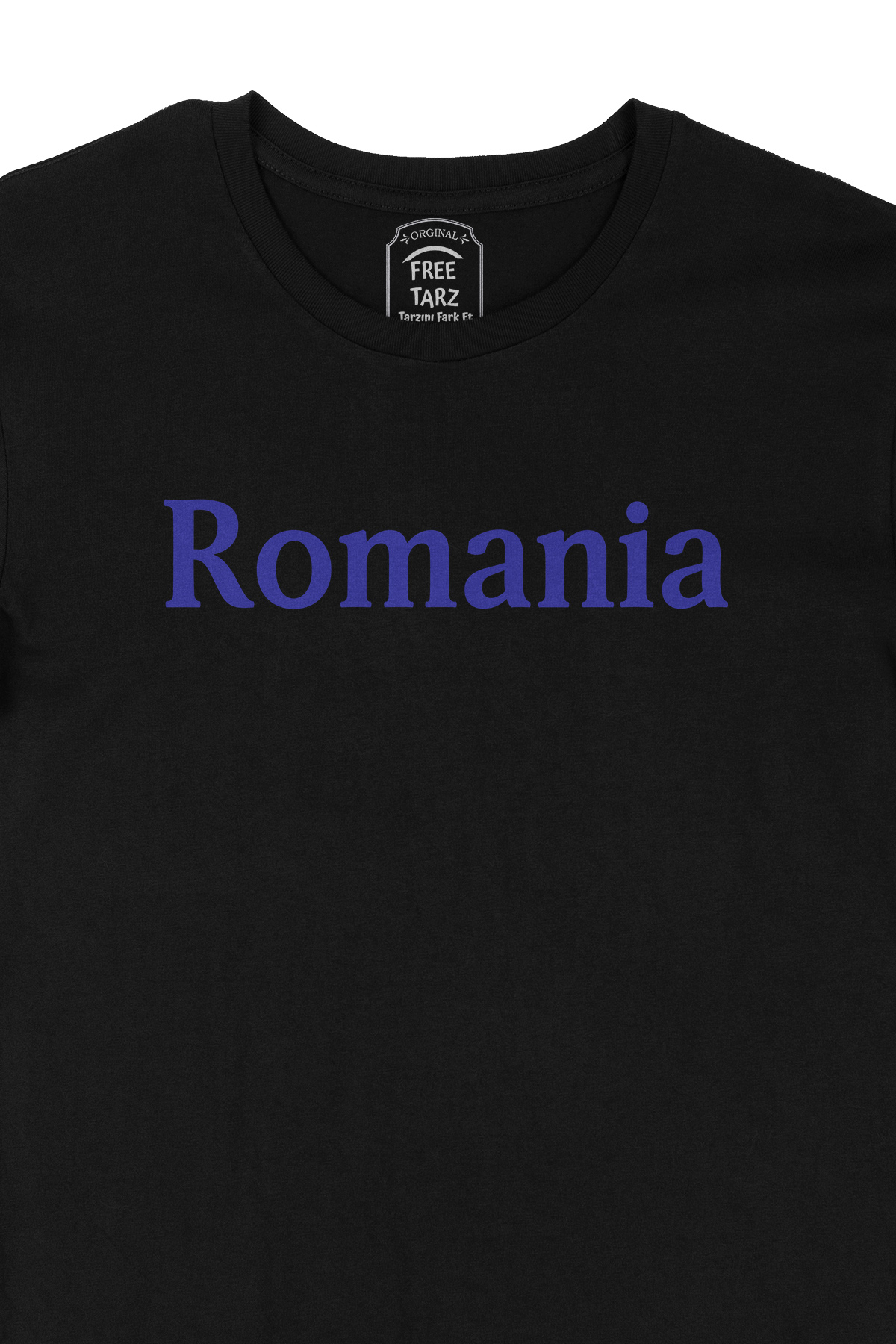 Romanya Romania Büyük Baskılı Siyah Tişört Romanya Romania Büyük Baskılı Siyah Tişört - Ücretsiz Kargo