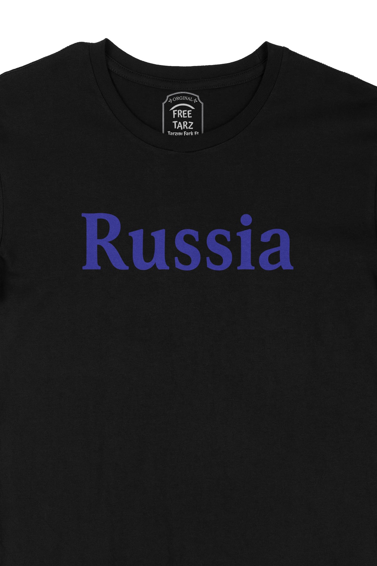 Rusya Russia Büyük Baskılı Siyah Tişört Rusya Russia Büyük Baskılı Siyah Tişört - Ücretsiz Kargo