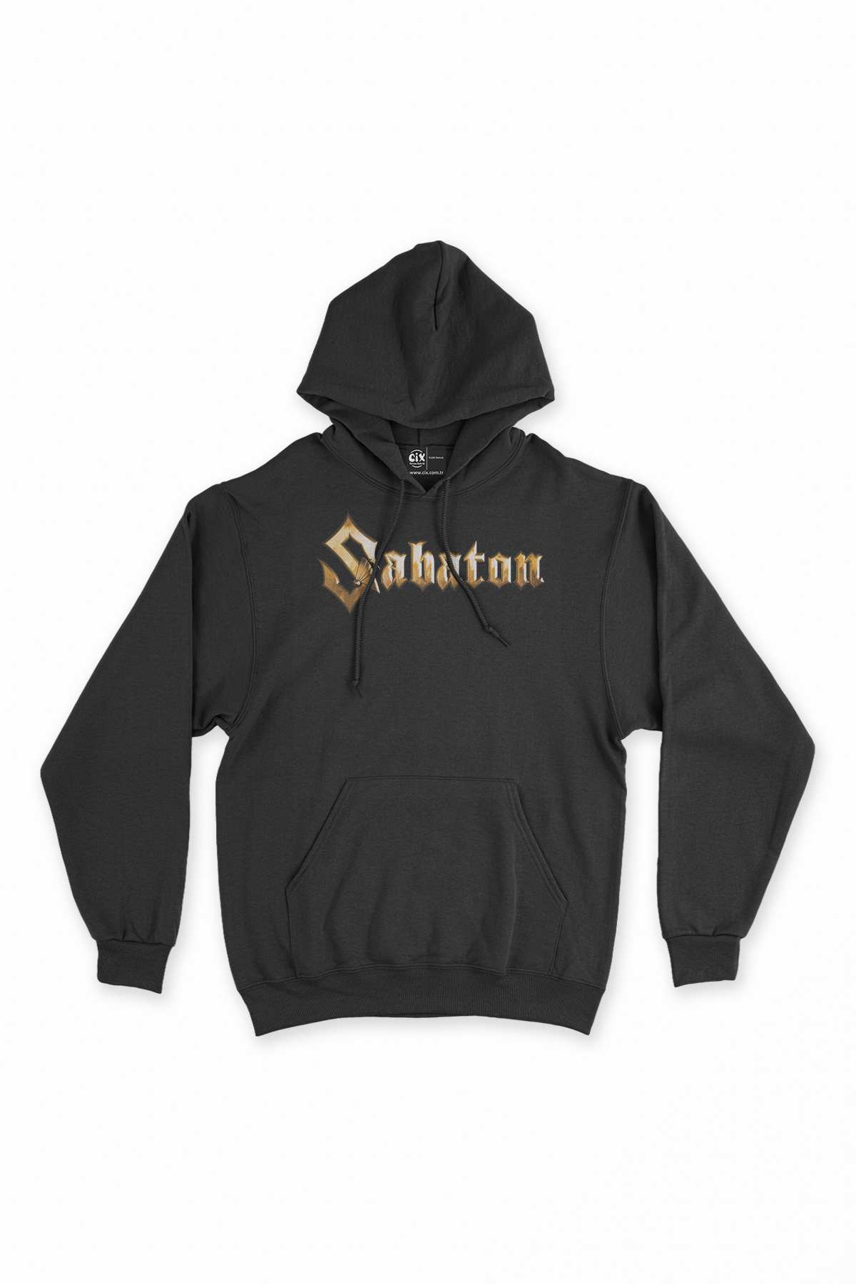Sabaton Baskılı Siyah Sweatshirt Hoodie