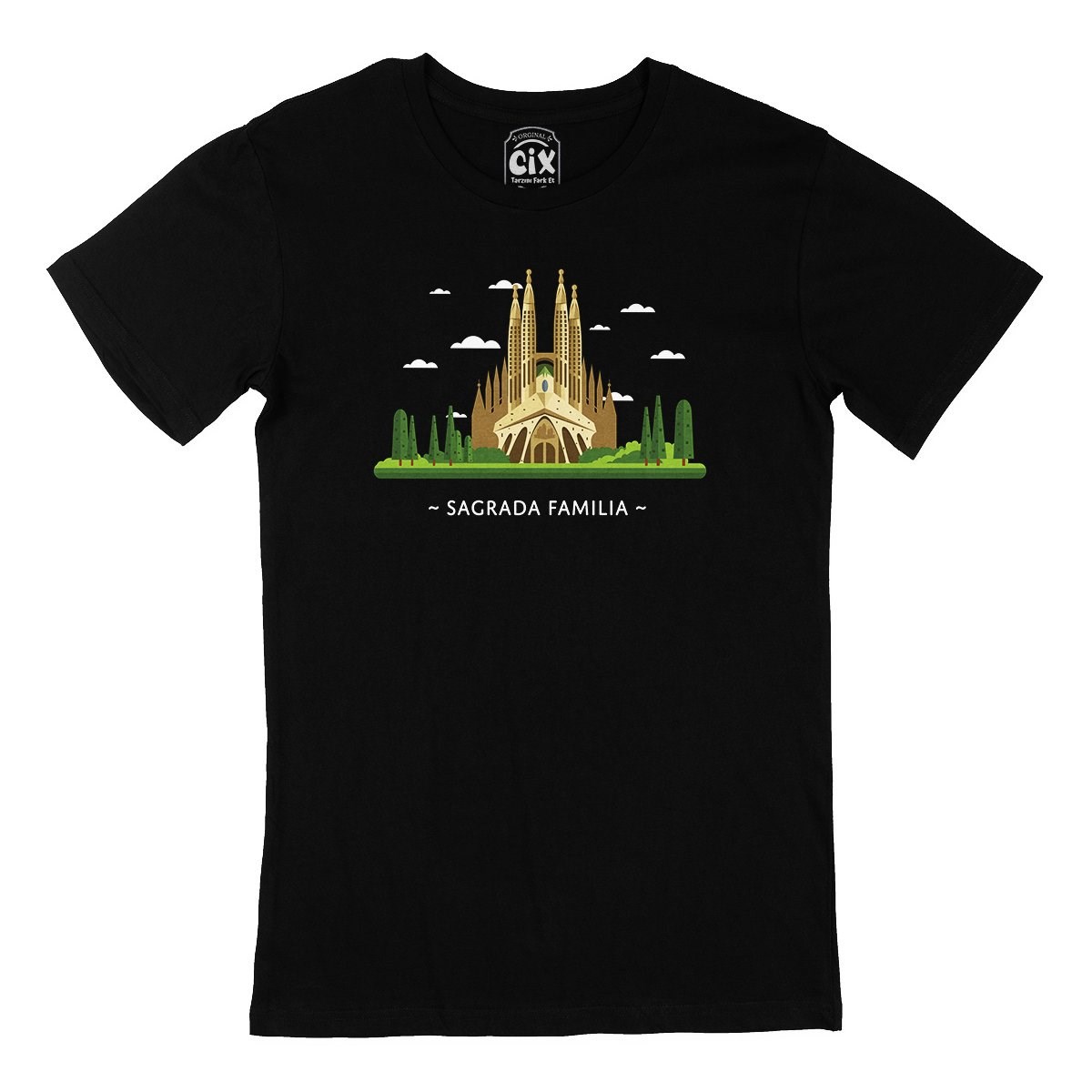 Sagrada Familia Siyah Tişört