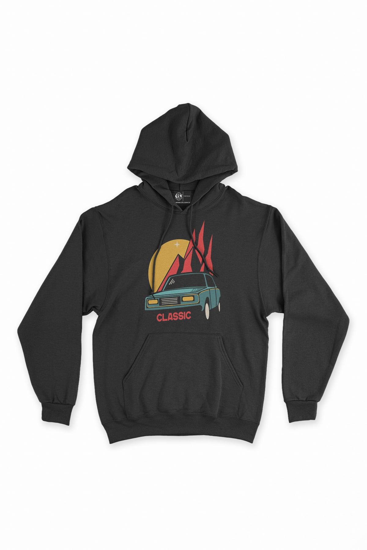 Şahin Doğan Klasik Siyah Sweatshirt Hoodie