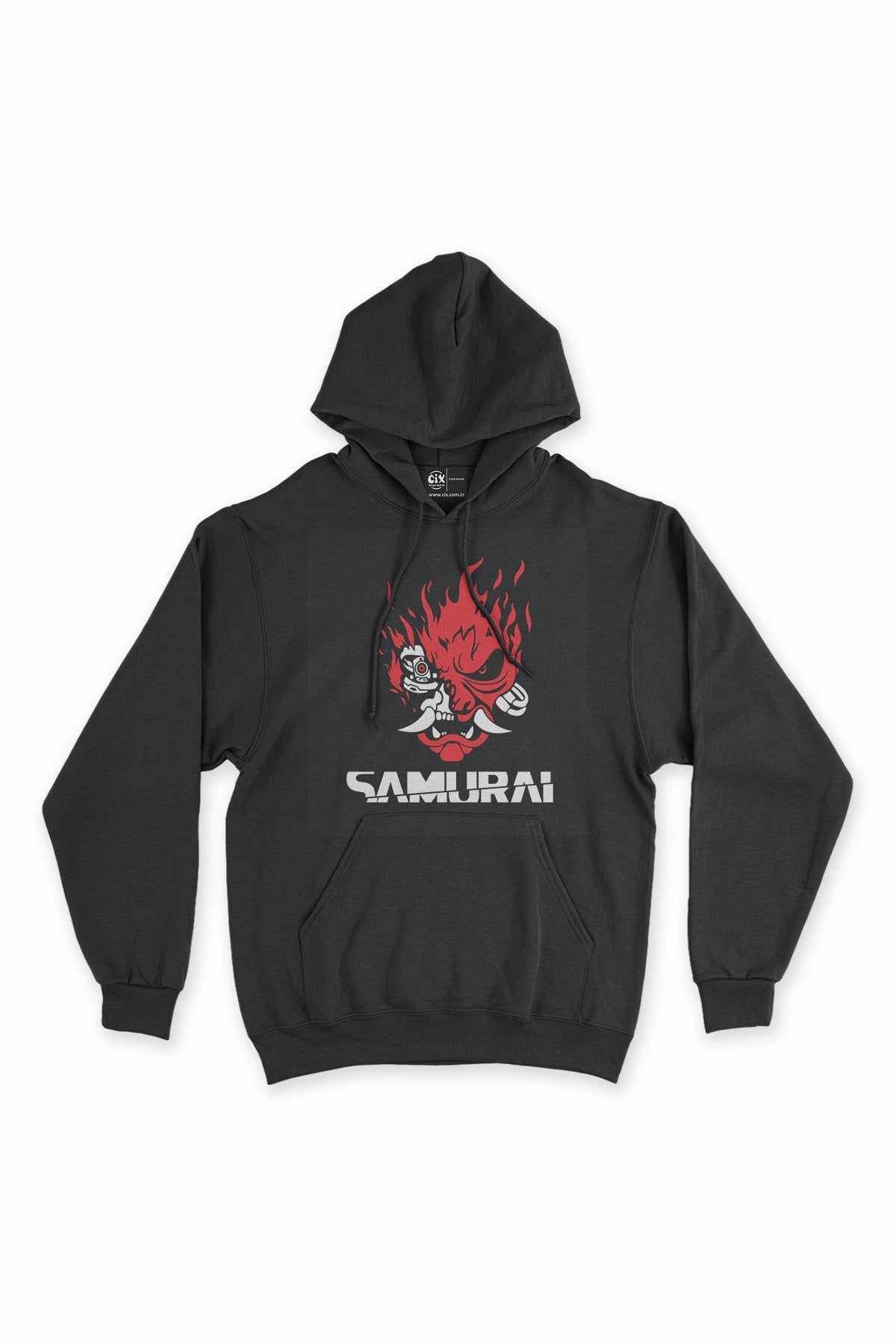 Samurai Skull Siyah Sweatshirt Hoodie