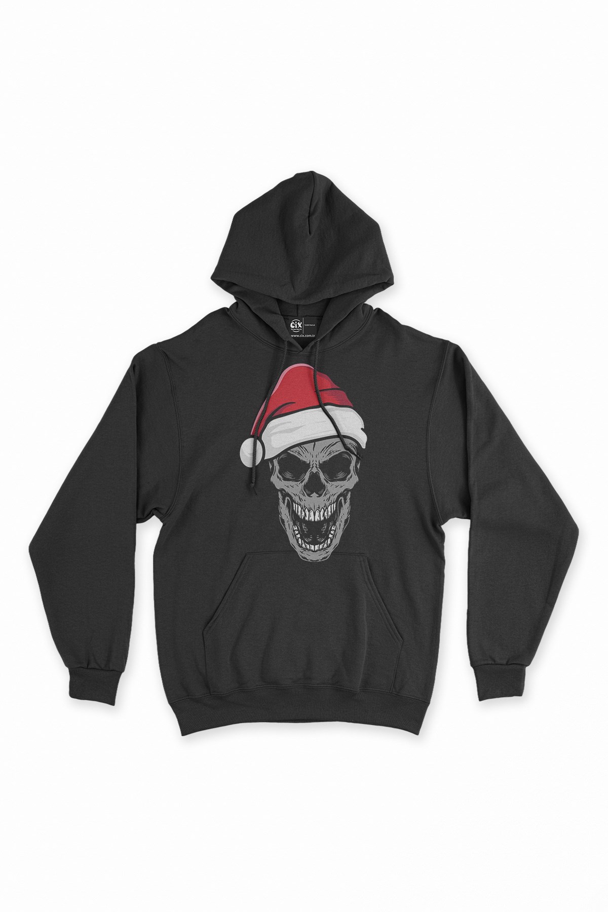 Santa Skull Kapşonlu Sweatshirt Hoodie