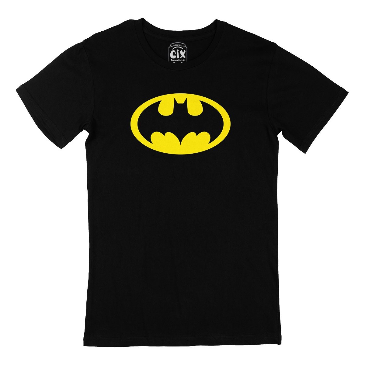 Sarı Batman Logolu Siyah Tişört