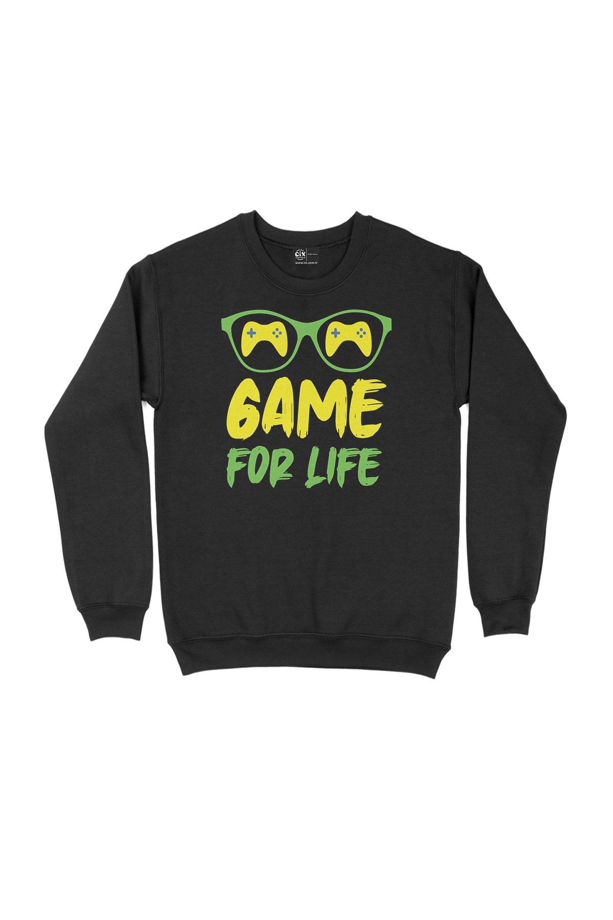 Sarı Game For Life Siyah Sweatshirt