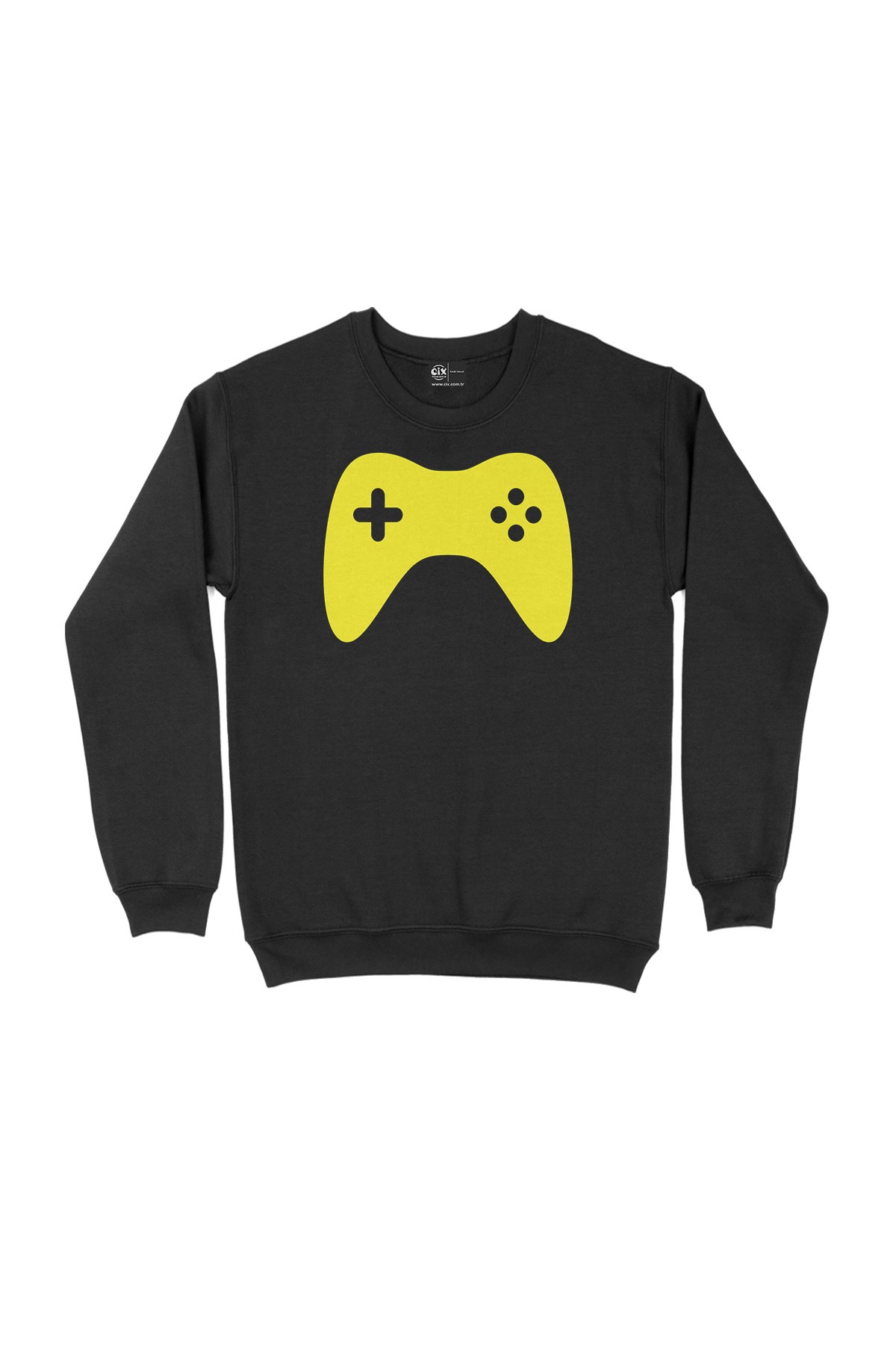 Sarı Joystick Siyah Sweatshirt