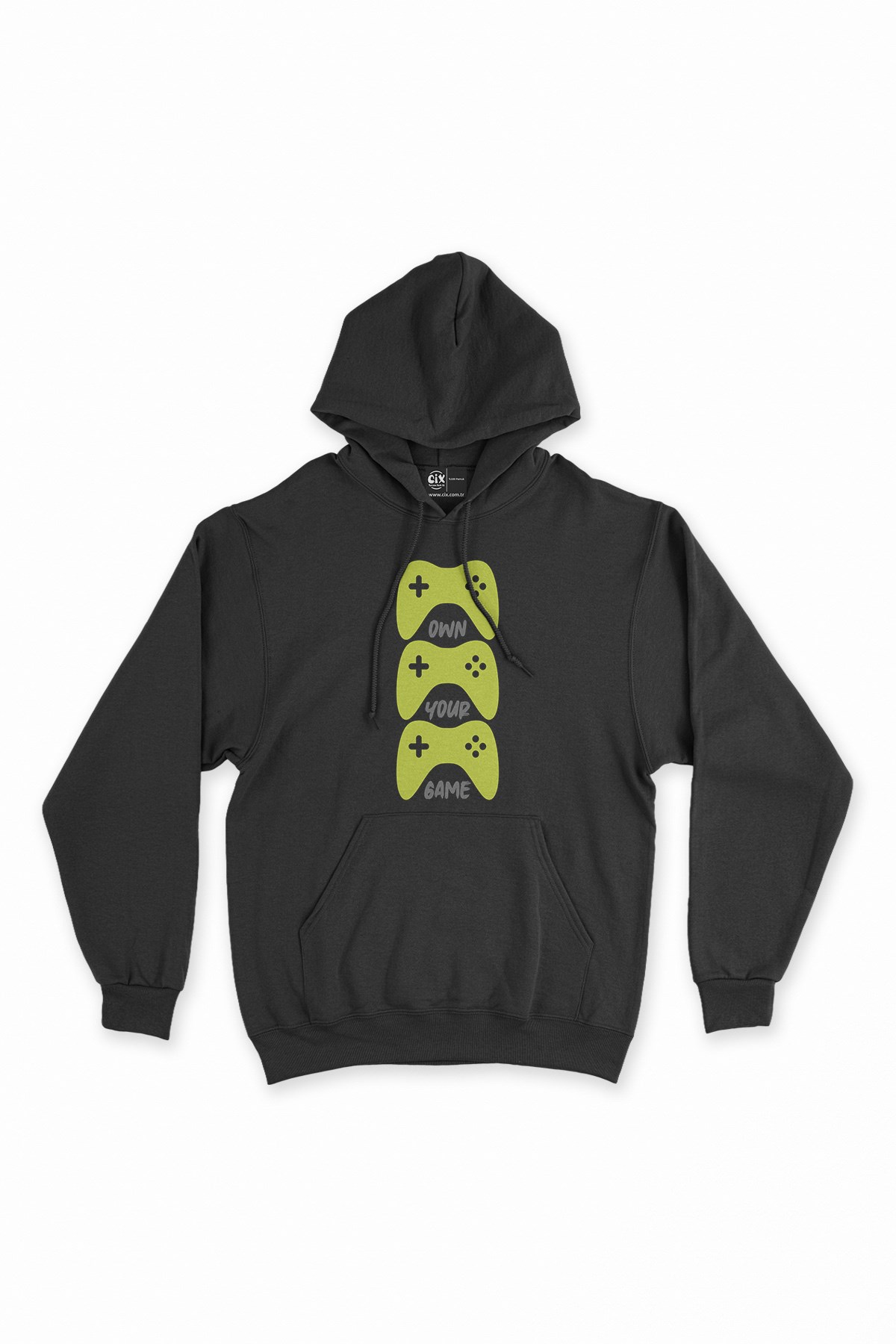 Sarı Own Your Game Siyah Kapşonlu Sweatshirt Hoodie
