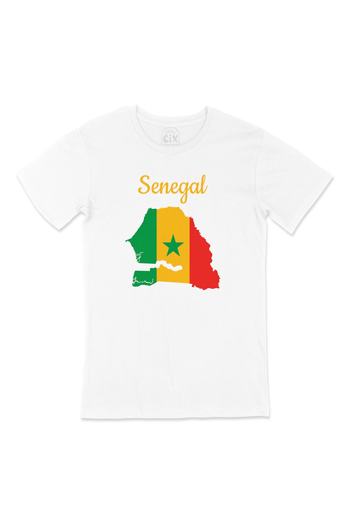 Senegal Haritalı ve Bayraklı Tişört