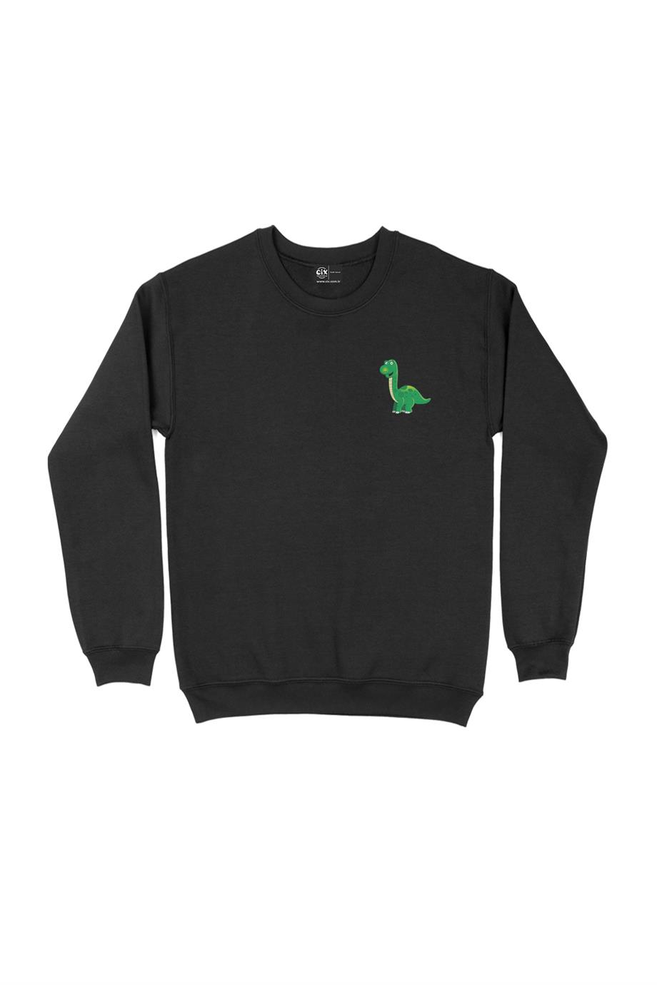 Sevimli Dinozor Cep Tasarım Baskılı Sweatshirt Sevimli Dinozor Cep Tasarım Baskılı Sweatshirt - Ücretsiz Kargo