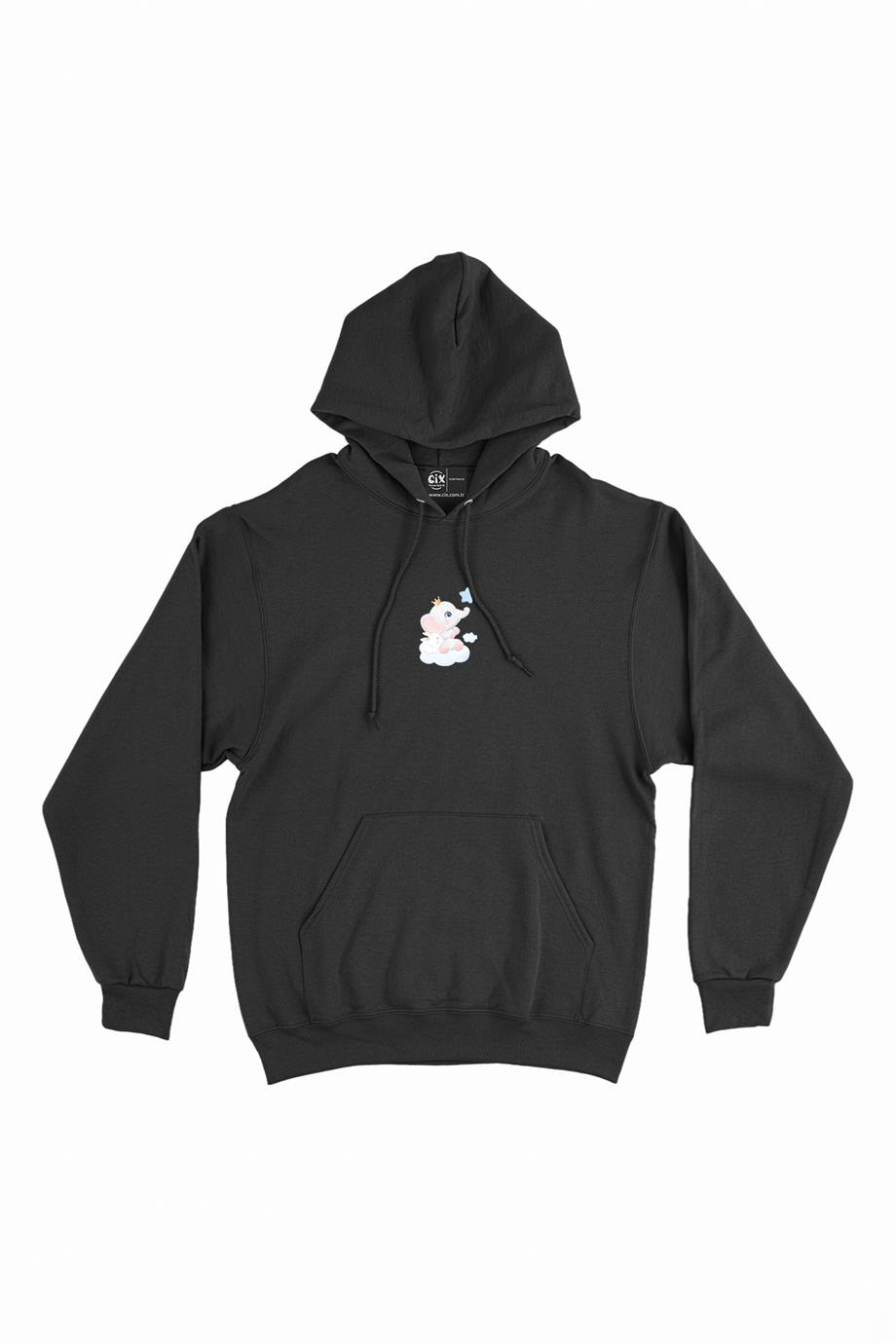 Sevimli Fil Yavrusu Minimal Kapşonlu Sweatshirt Hoodie Sevimli Fil Yavrusu Minimal Kapşonlu Sweatshirt Hoodie - Ücretsiz Kargo
