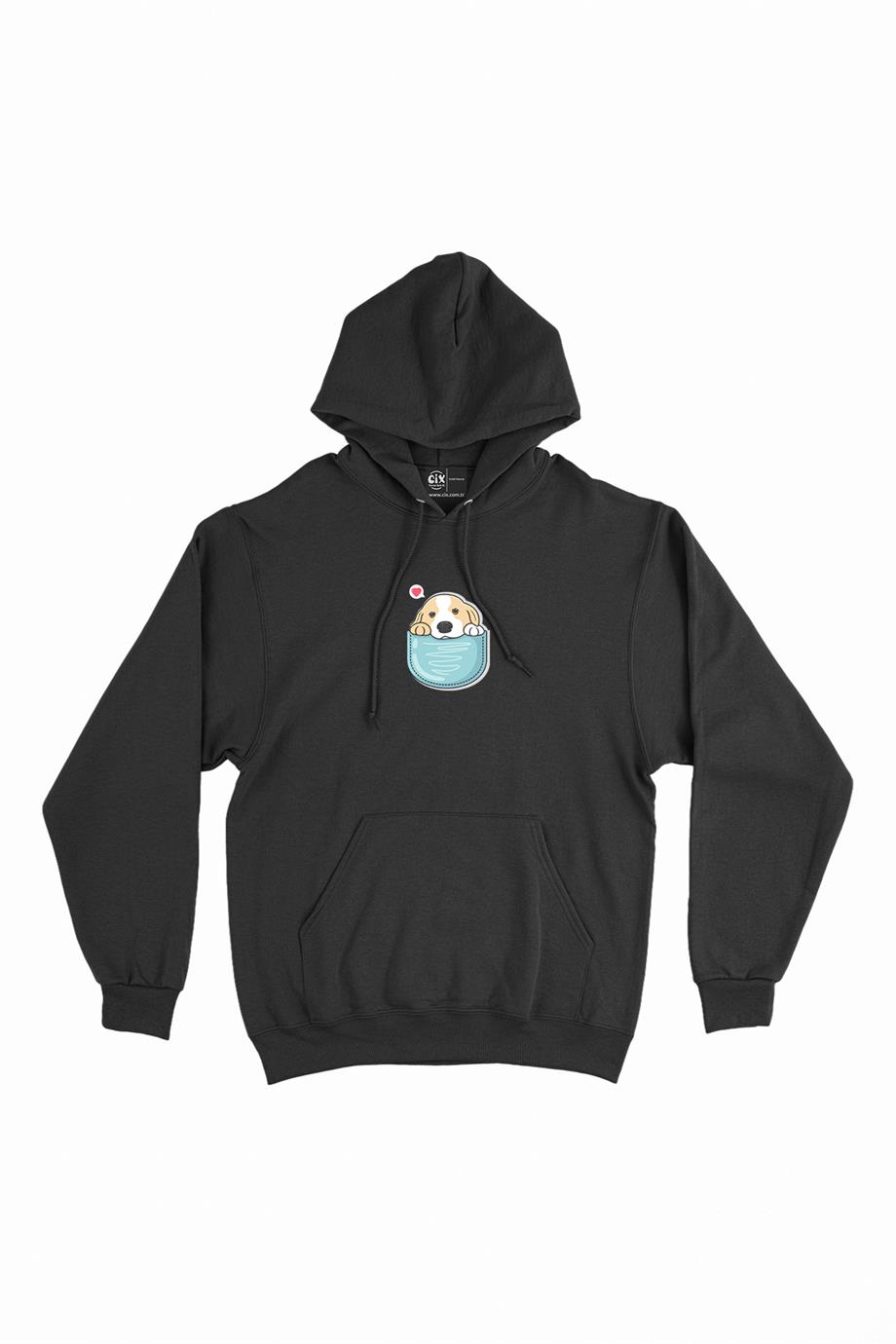 Sevimli Köpek Minimal Kapşonlu Sweatshirt Hoodie Sevimli Köpek Minimal Kapşonlu Sweatshirt Hoodie - Ücretsiz Kargo