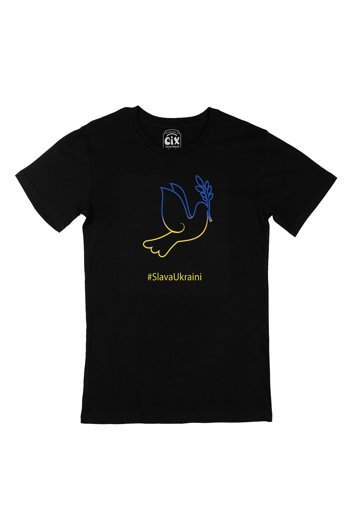 Slava Ukraini Logo Siyah Tişört