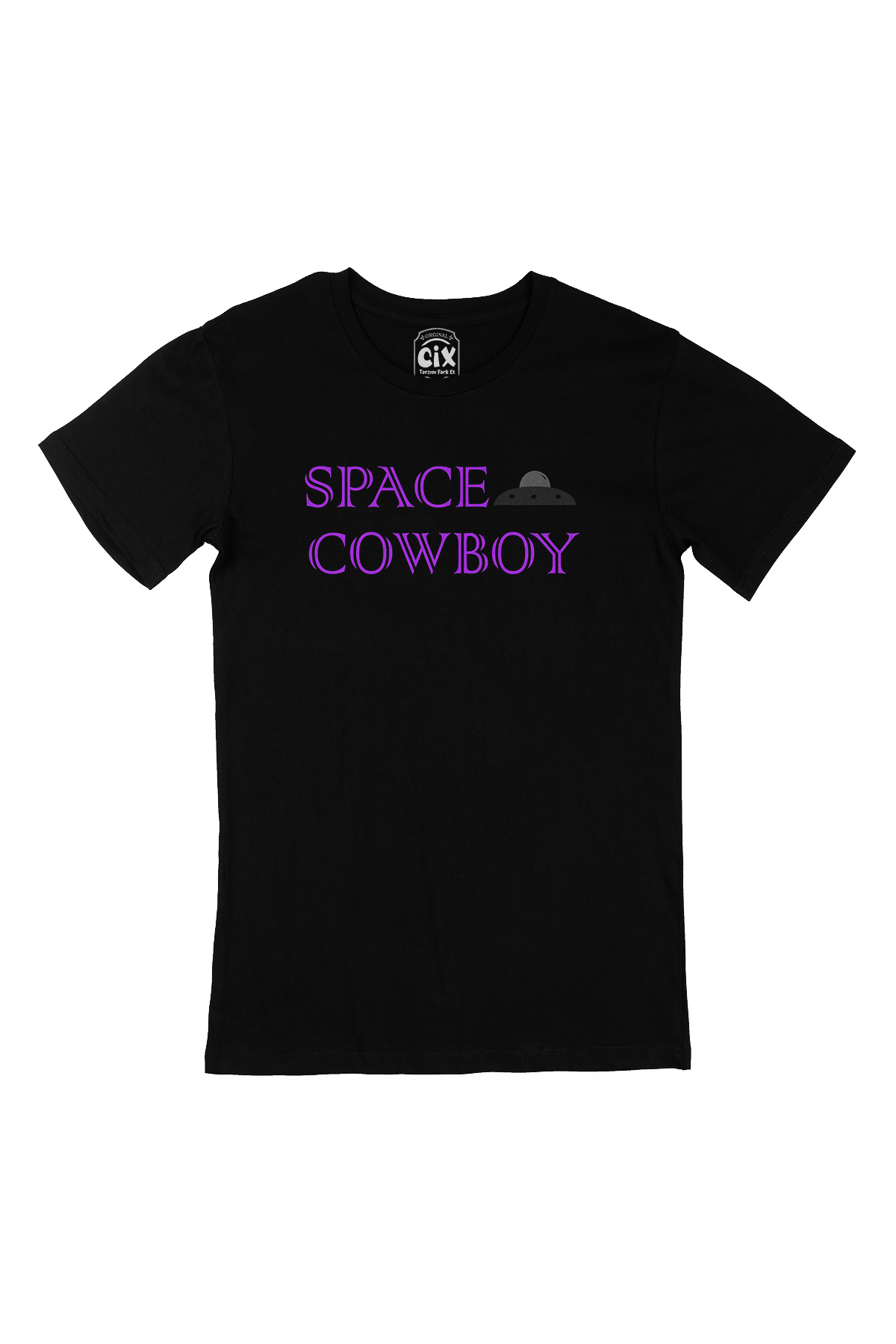 Space Cowboy Elon Musk Siyah Tişört