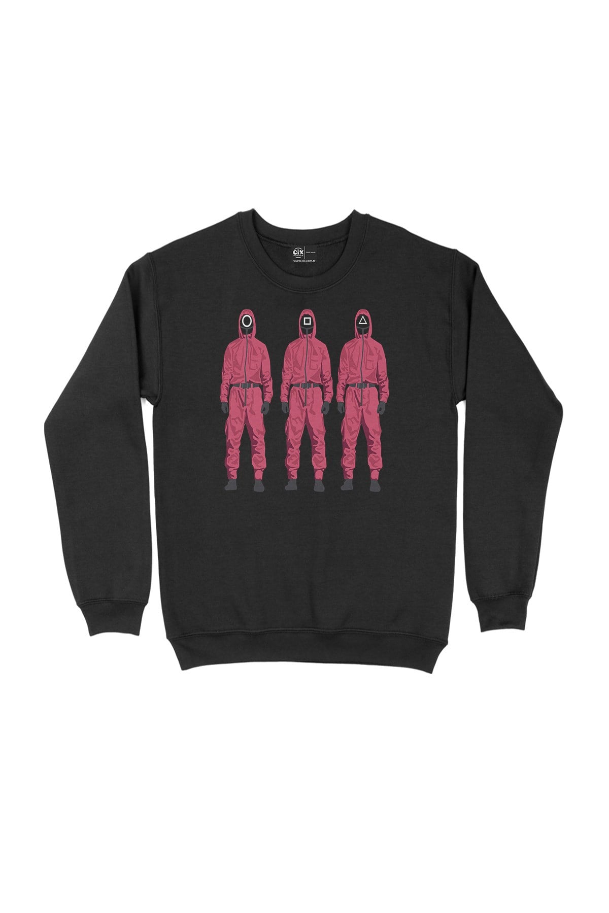 Squid Game Karakterleri Siyah Sweatshirt 