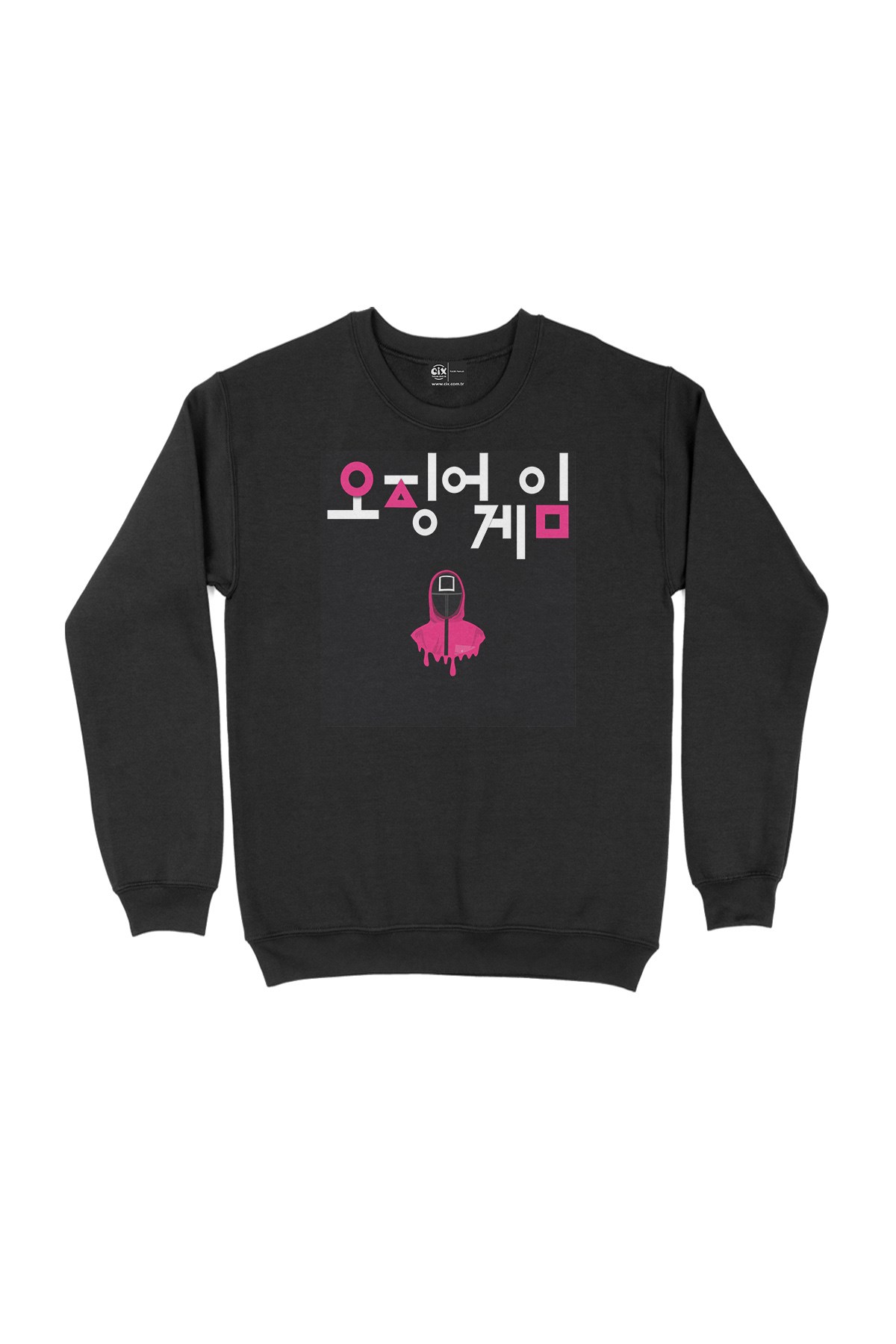 Squid Game Korean Mask Siyah Sweatshirt 